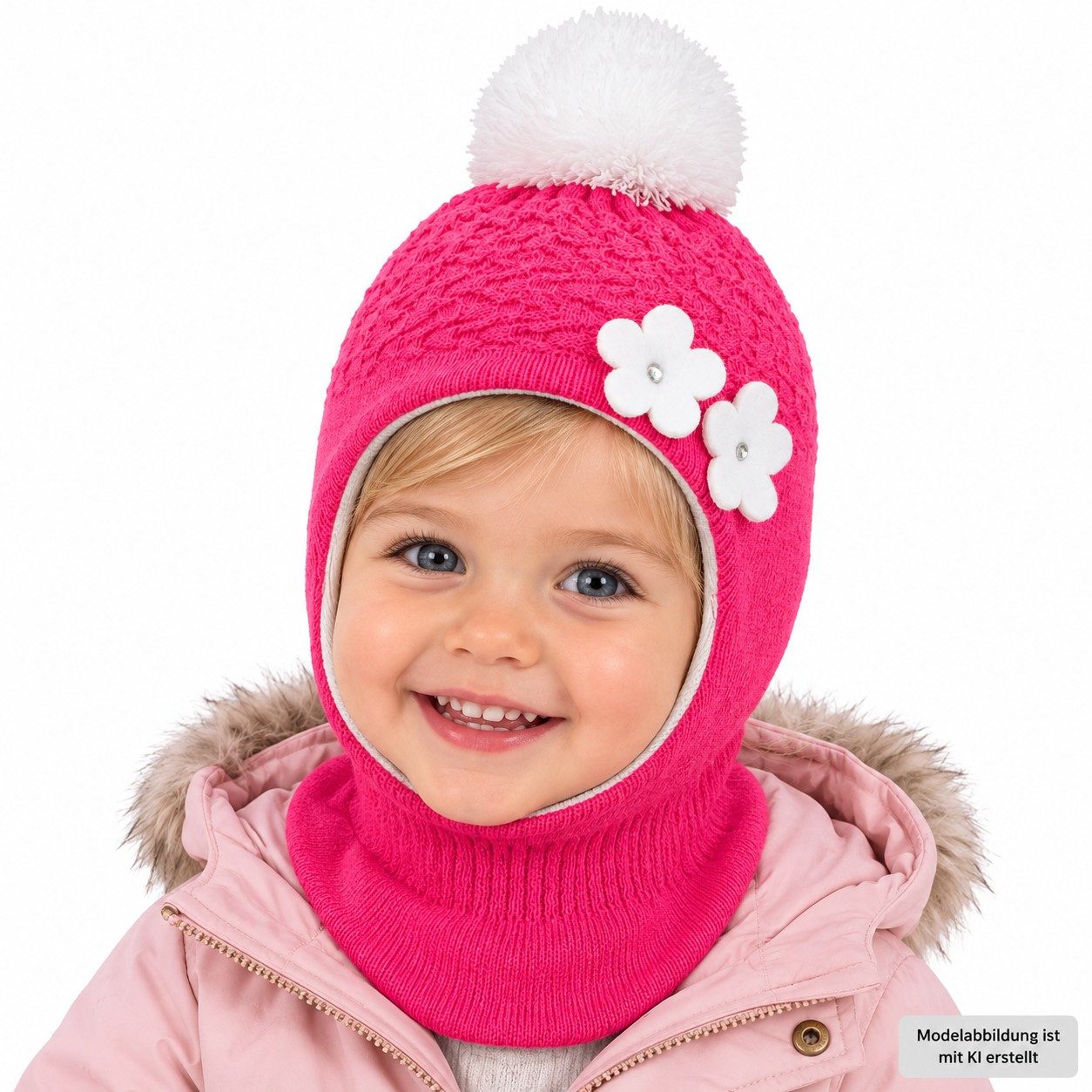 Smarilla Schlupfmütze Schalmütze Wintermütze Mädchenmütze Strickmütze