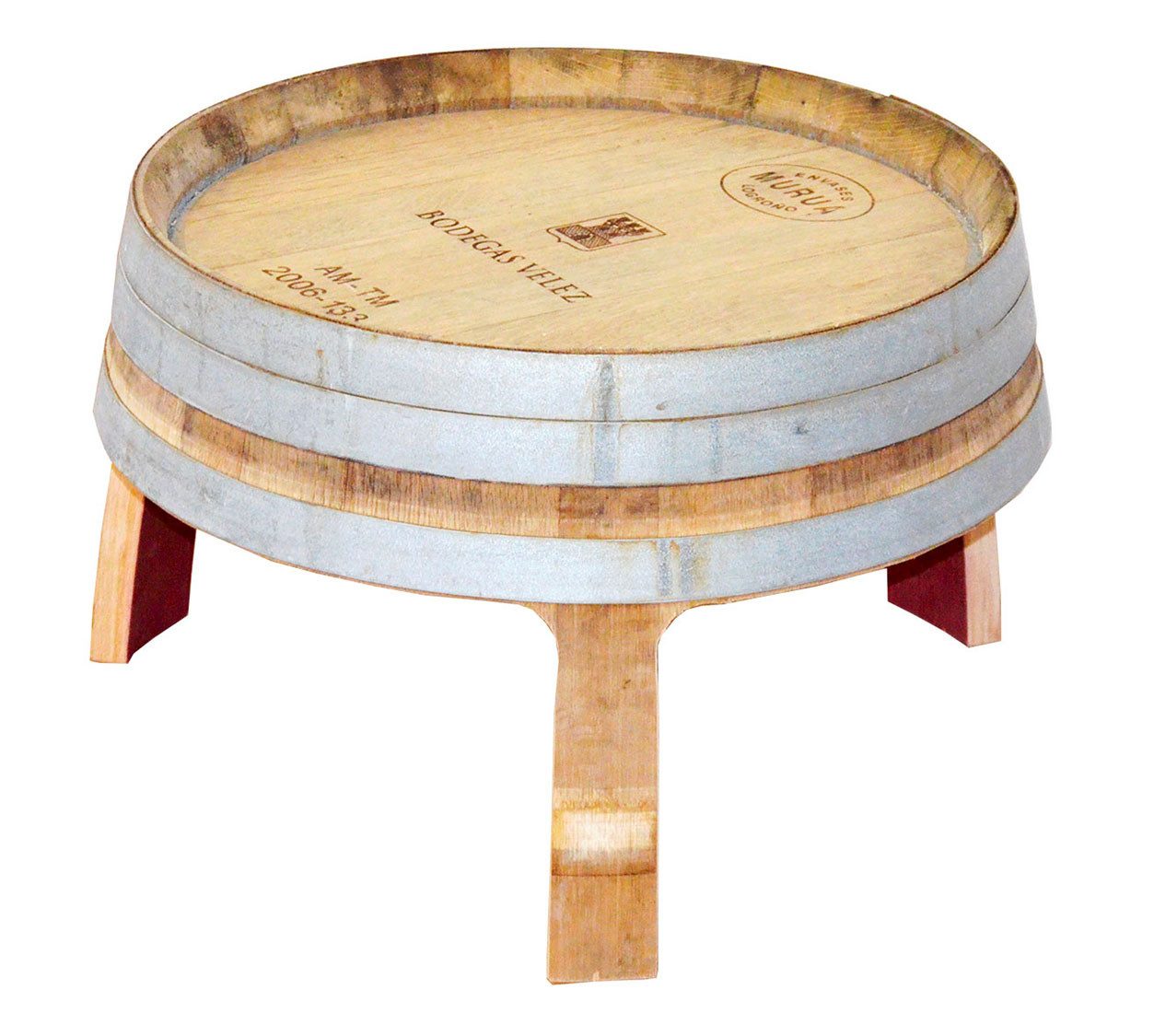 Temesso Beistelltisch Beistelltisch aus halbem Weinfass