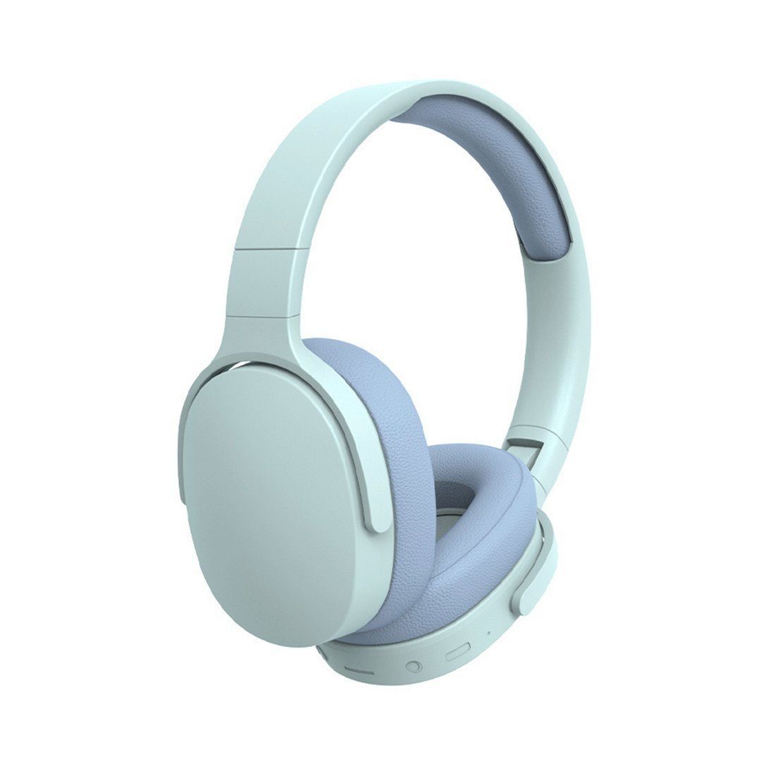 AUKUU Bluetooth Kopfh?rer Over Headset, 65 Spielzeit (Bluetooth-Kopfh?rer) hellblau On-Ear-Kopfhörer Stunden