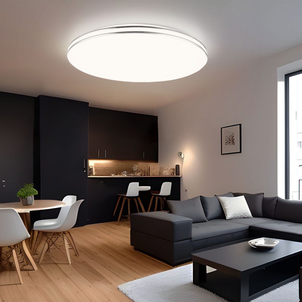 GLOBO LIGHTING LED Deckenleuchte, LED-Leuchtmittel fest verbaut, Warmweiß, Neutralweiß, Tageslichtweiß, Deckenlampe Deckenleuchte Tageslichtlampe dimmbar Fernbedienung LED