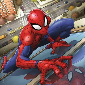 Ravensburger Puzzle Spider-Man beschützt die Stadt 3 x 49 Teile, 49 Puzzleteile