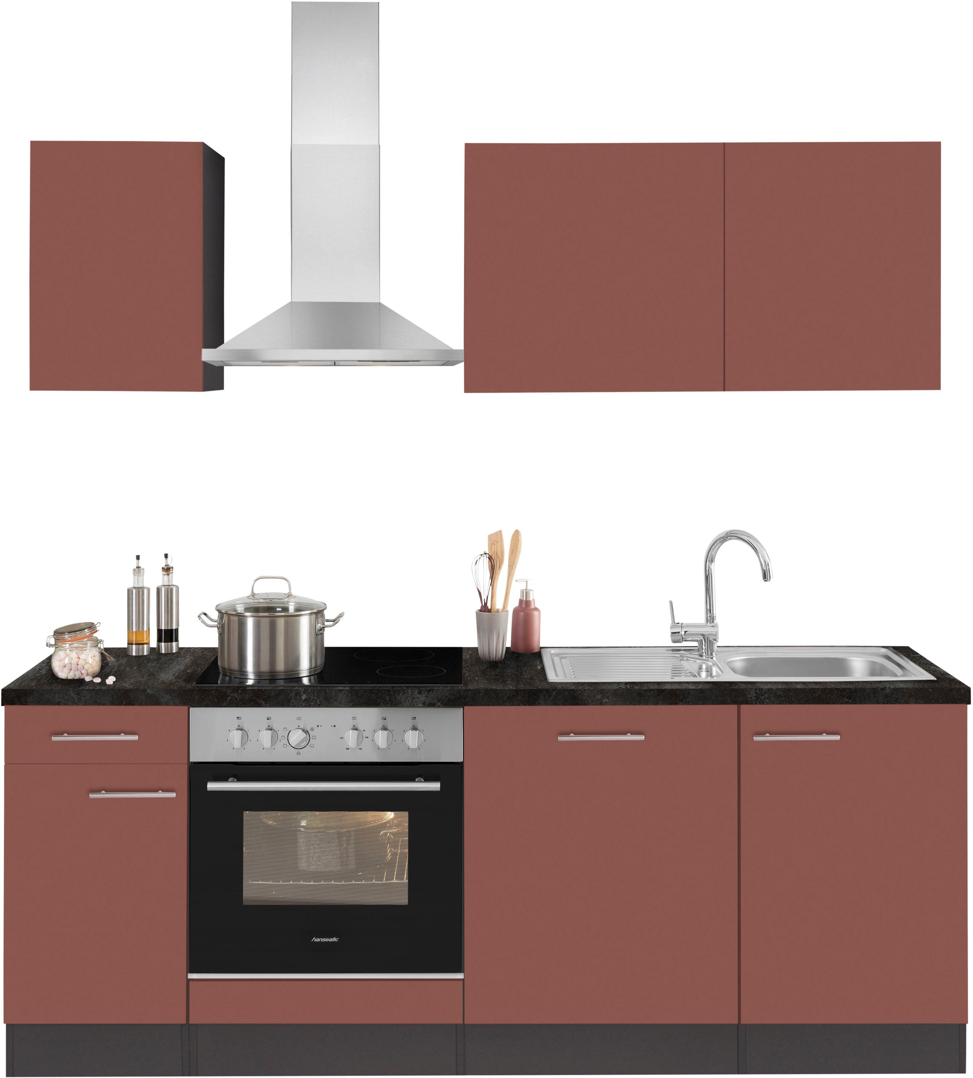 OPTIFIT Küchenzeile "Malika" Breite 210 cm, mit Hanseatic-E-Geräten, inkl. günstig online kaufen