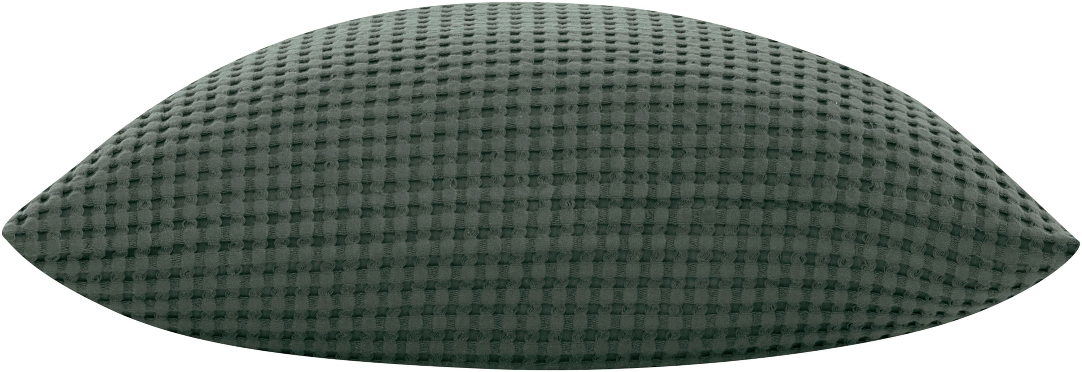 Kissenhülle GRETA 2, andas (2 Farben dunkelgrün Stück), Bezug in in erhältlich, Waffleepiquee 50x50 viele Optik, cm
