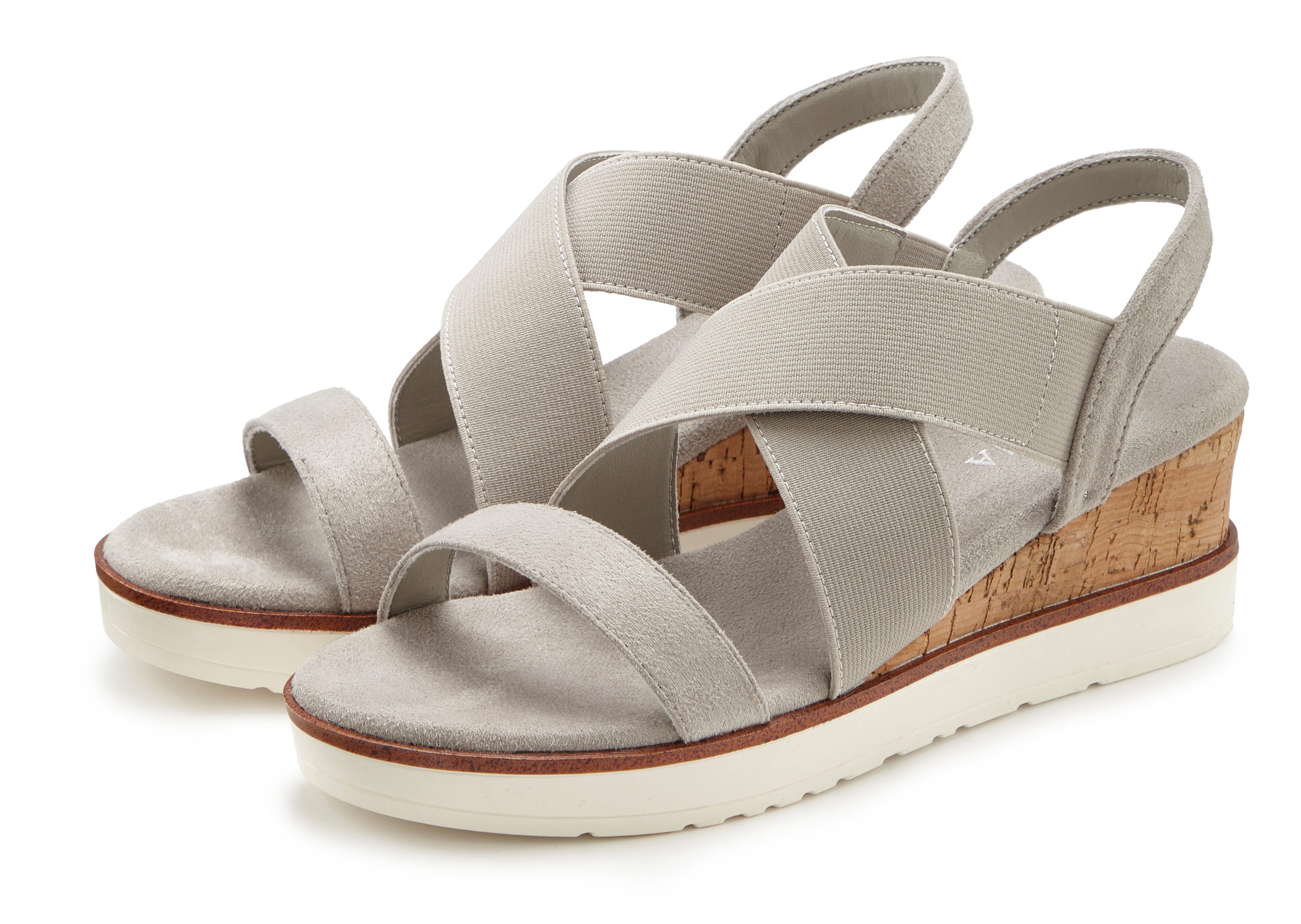 LASCANA Sommerschuh, offener Schuh, Sandale Sandalette mit elastischen Riem günstig online kaufen