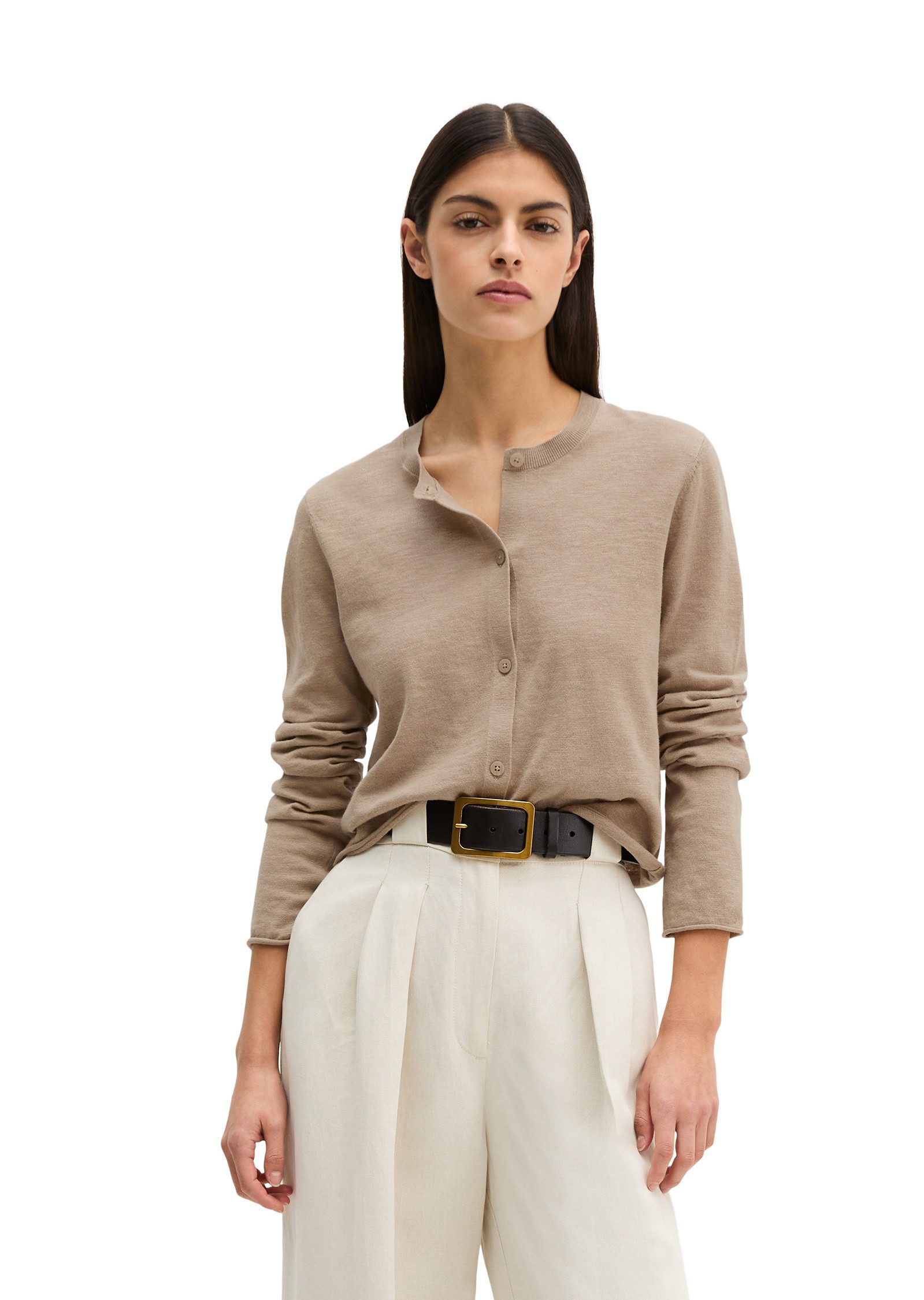 Marc O'Polo Cardigan aus Organic Cotton-Leinen-Mix