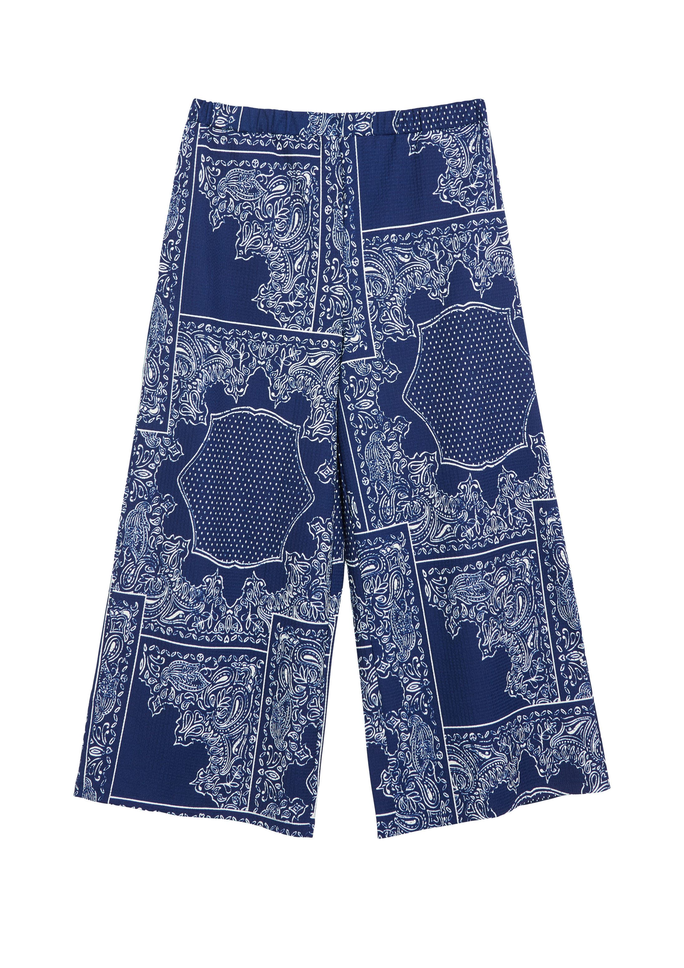 s.Oliver Culotte Hose Strukturierte Culotte mit Elastikbund