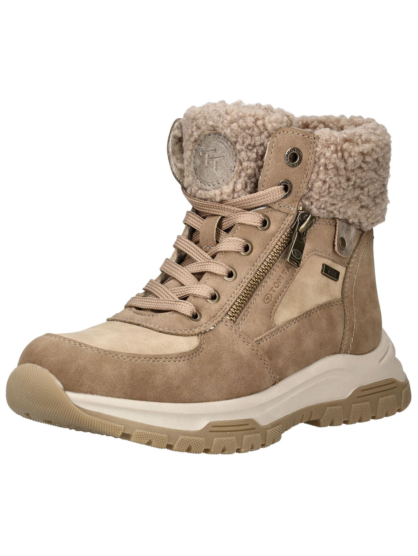 TOM TAILOR Tom Tailor Stiefelette Lederimitat/Textil Schnürstiefelette