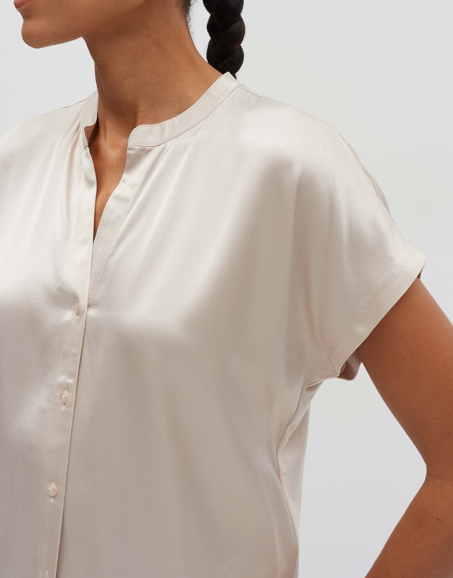 someday Kurzarmshirt KORALIE Regular im Materialmix