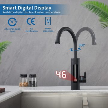 HOMELODY Küchenarmatur Elektrische Durchlauferhitzer, Smart Heater Wasserhahn 360° drehbar (Set) Küchenarmatur