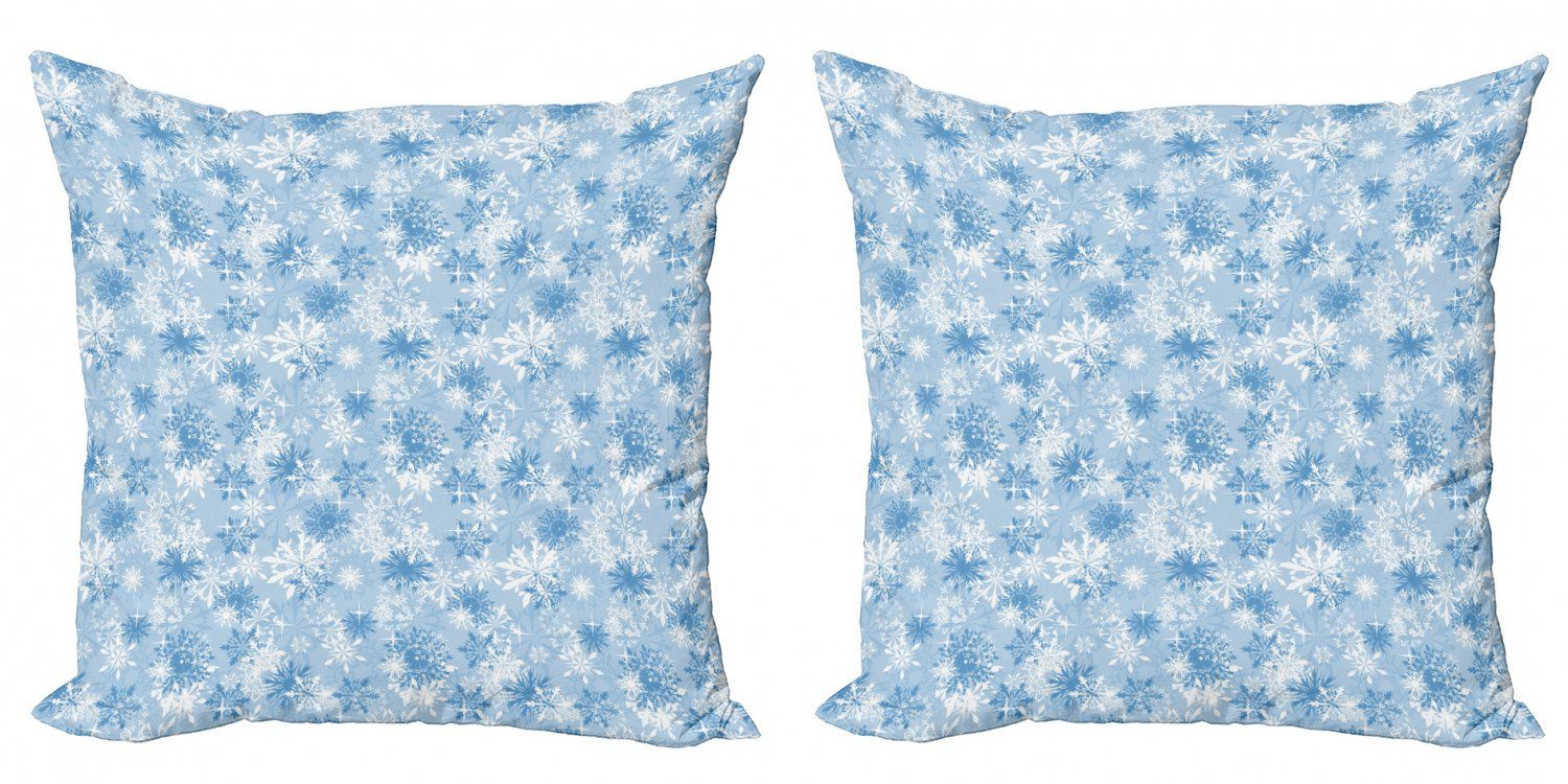 Kissenbezüge Modern Accent Doppelseitiger Digitaldruck, Abakuhaus (2 Stück), Schneeflocke Weihnachtssaison