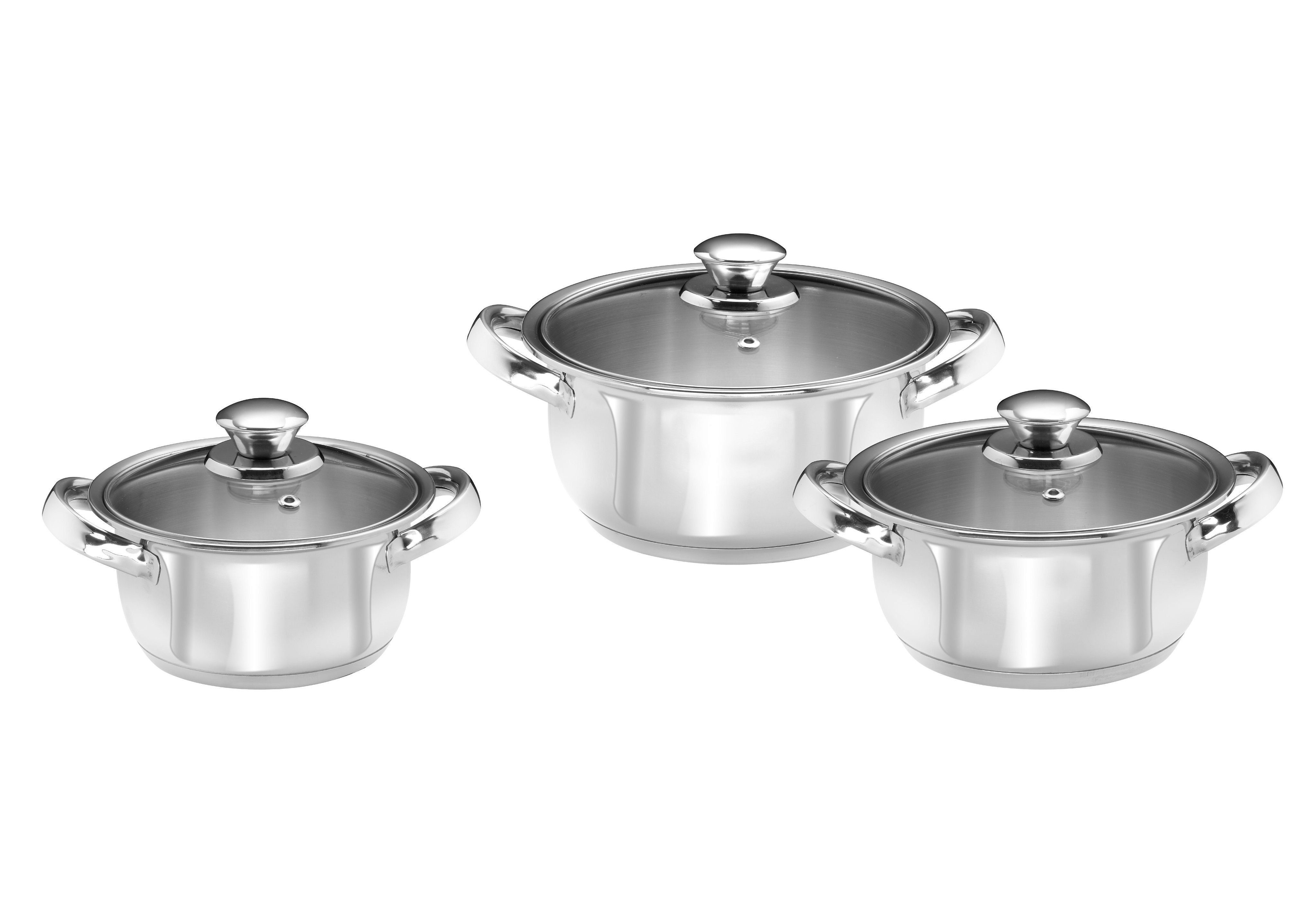 KING Topf-Set Silver Line, Edelstahl (Set, 6-tlg), Induktion