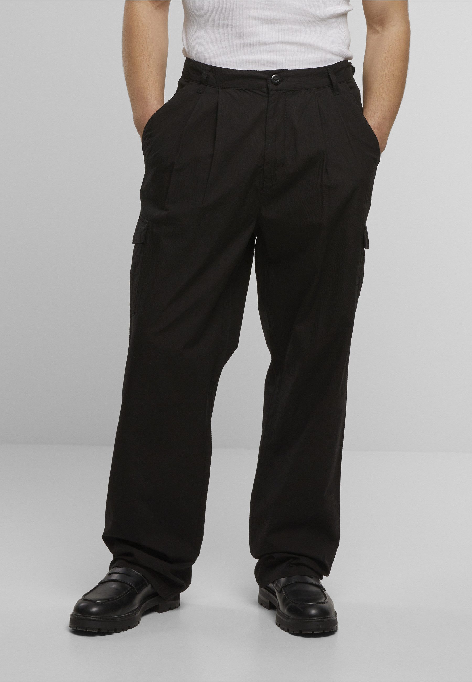 URBAN CLASSICS Cargohose Urban Classics Wide Pleated Cargo Pants (1-tlg)