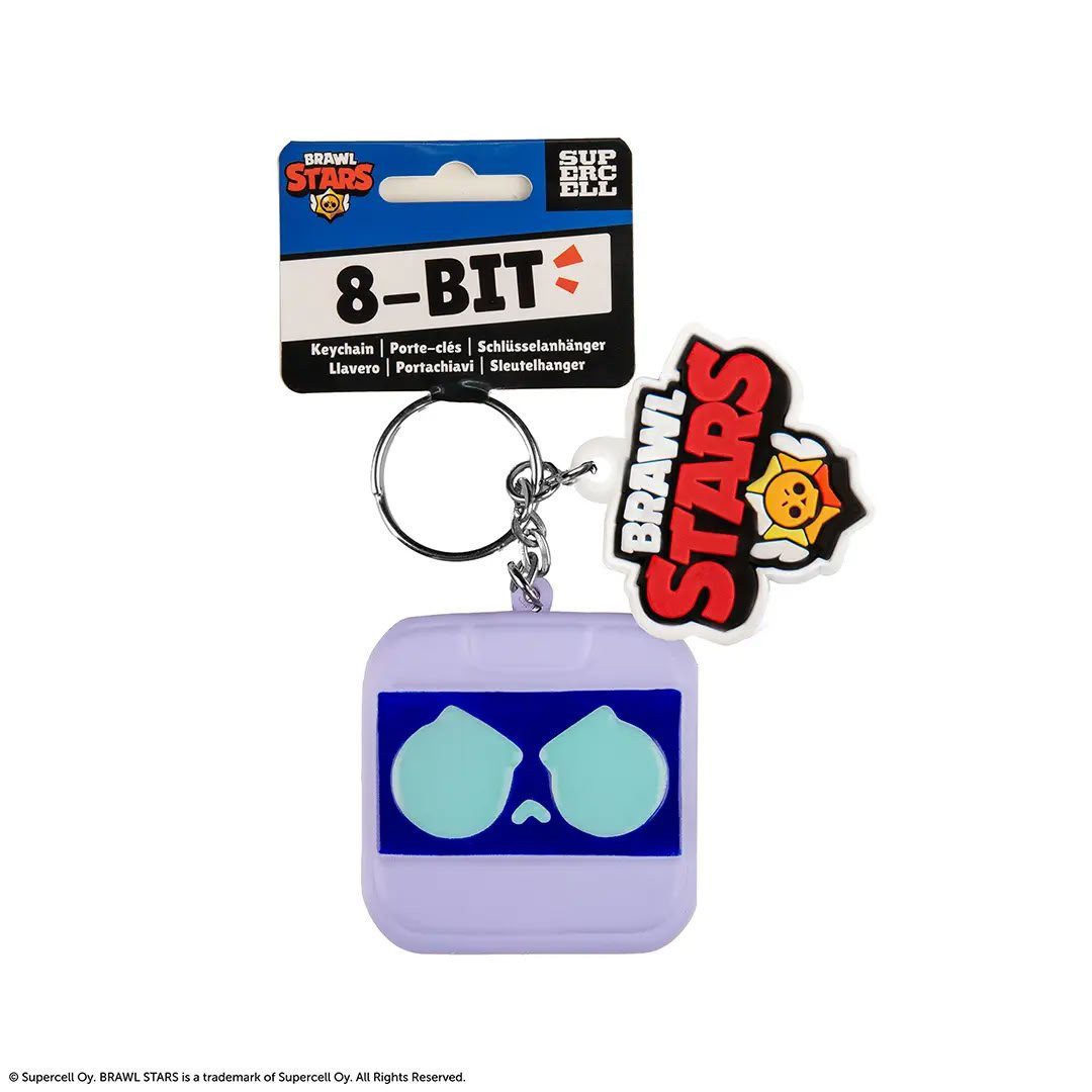 Cinereplicas Schlüsselanhänger Brawl Stars 8-Bit Squishy Schlüsselanhänger