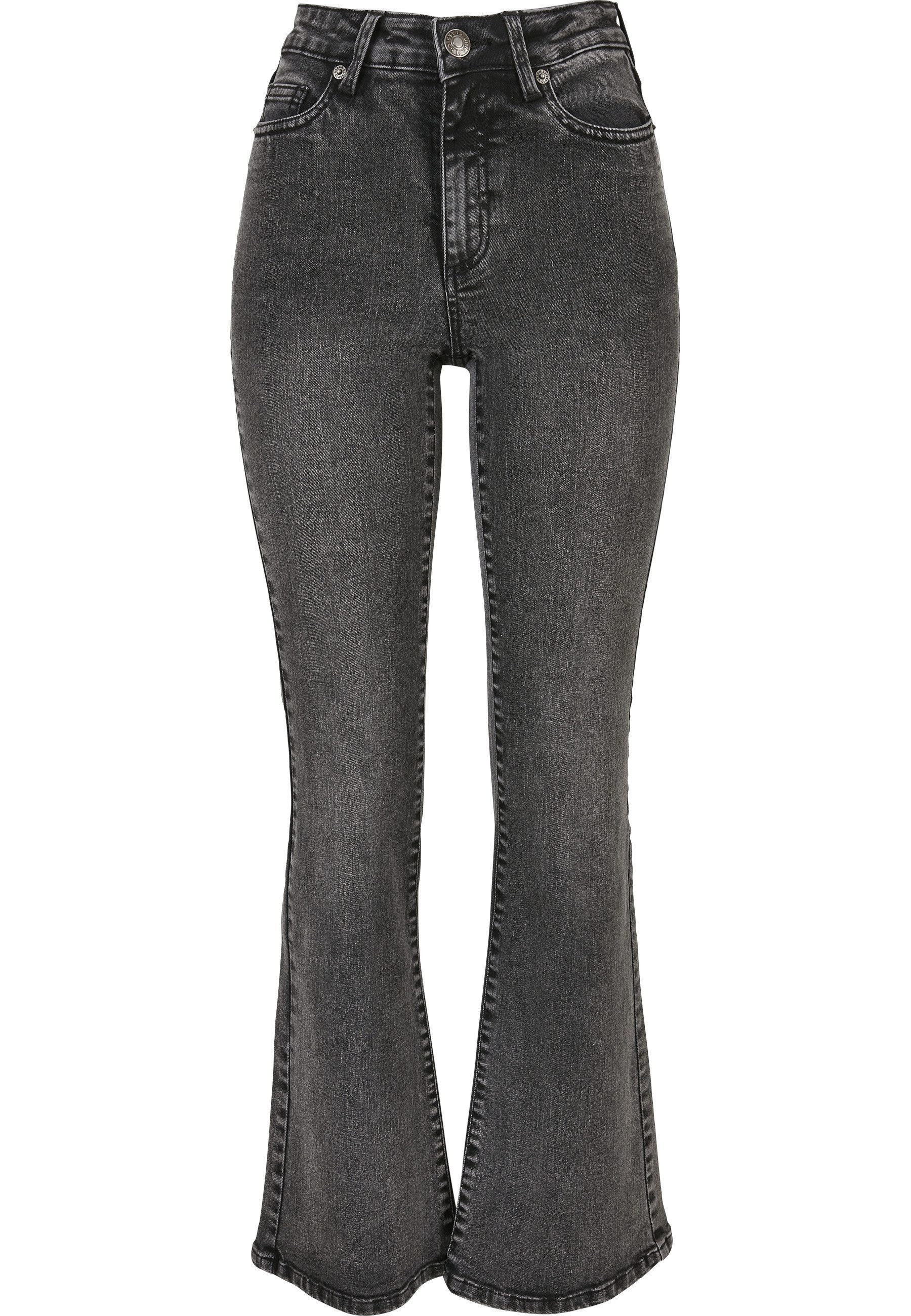 URBAN CLASSICS Bequeme Jeans Urban Classics Damen Ladies High Waist Flared Denim Pants (1-tlg)