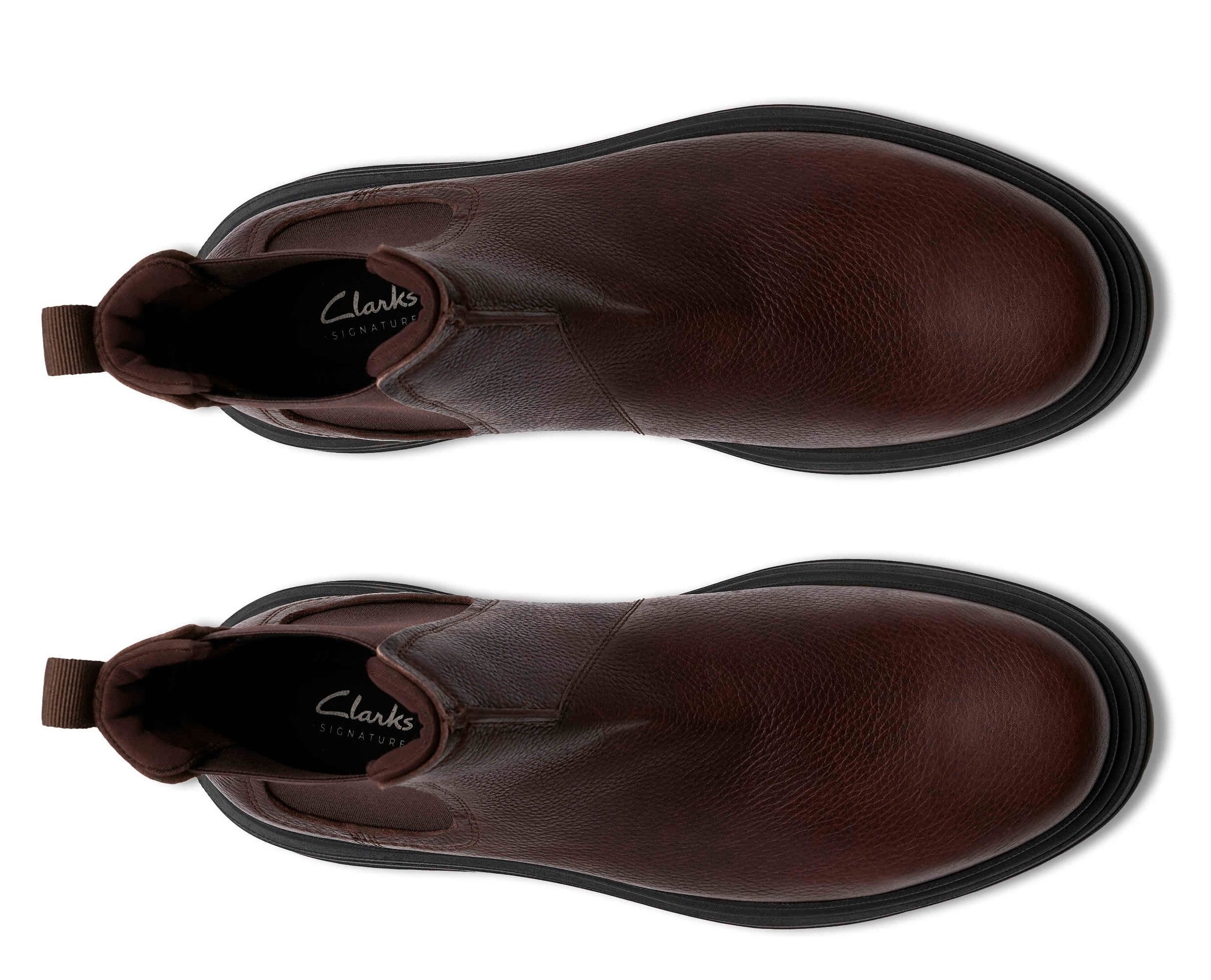 Clarks Badbury Chelseaboots Boots, Winterboots mit modischem Blockabsatz