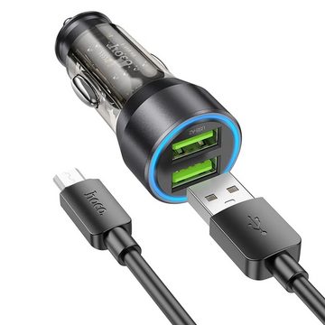 HOCO Autoladegerät 2 x USB QC 18W + USB-Kabel für Micro-USB NZ12 USB-Ladegerät