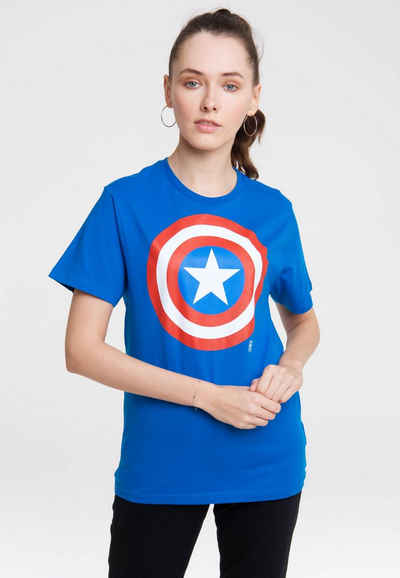 LOGOSHIRT T-Shirt Marvel Comics mit Captain America-Logo