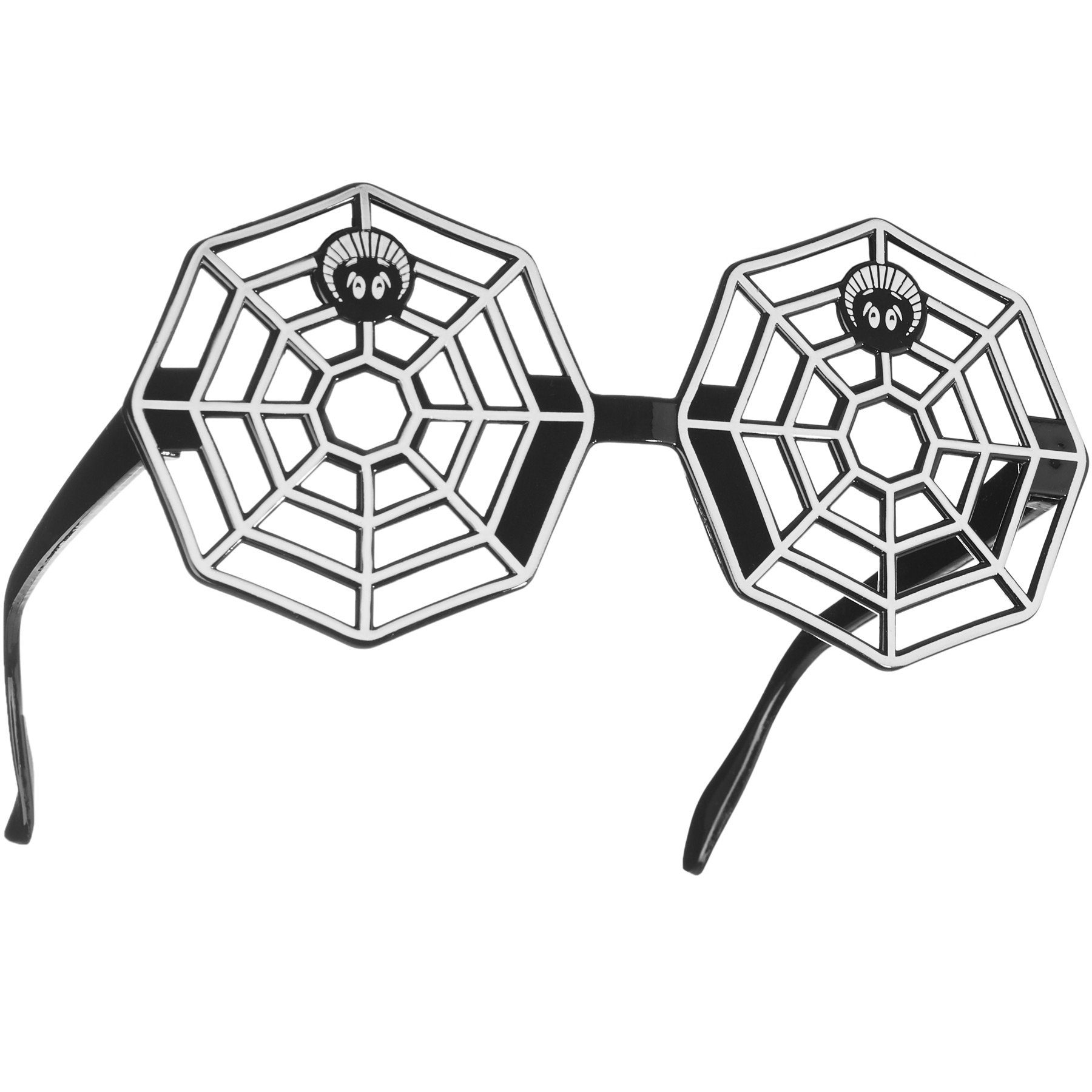 dressforfun Kostüm Halloween Spaßbrille Spinnennetz, Spaßbrille in Schwarz mit dem Motto Halloween