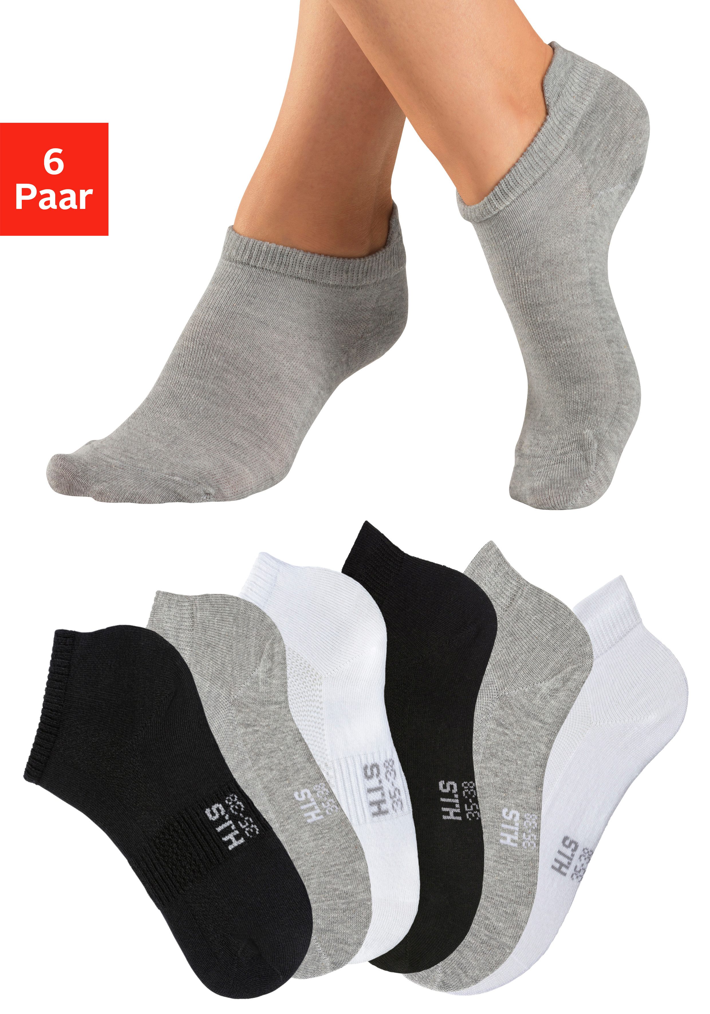 H.I.S Sportsocken (Packung, 6-Paar) Kurzsocken und Sneakersocken in einem P günstig online kaufen