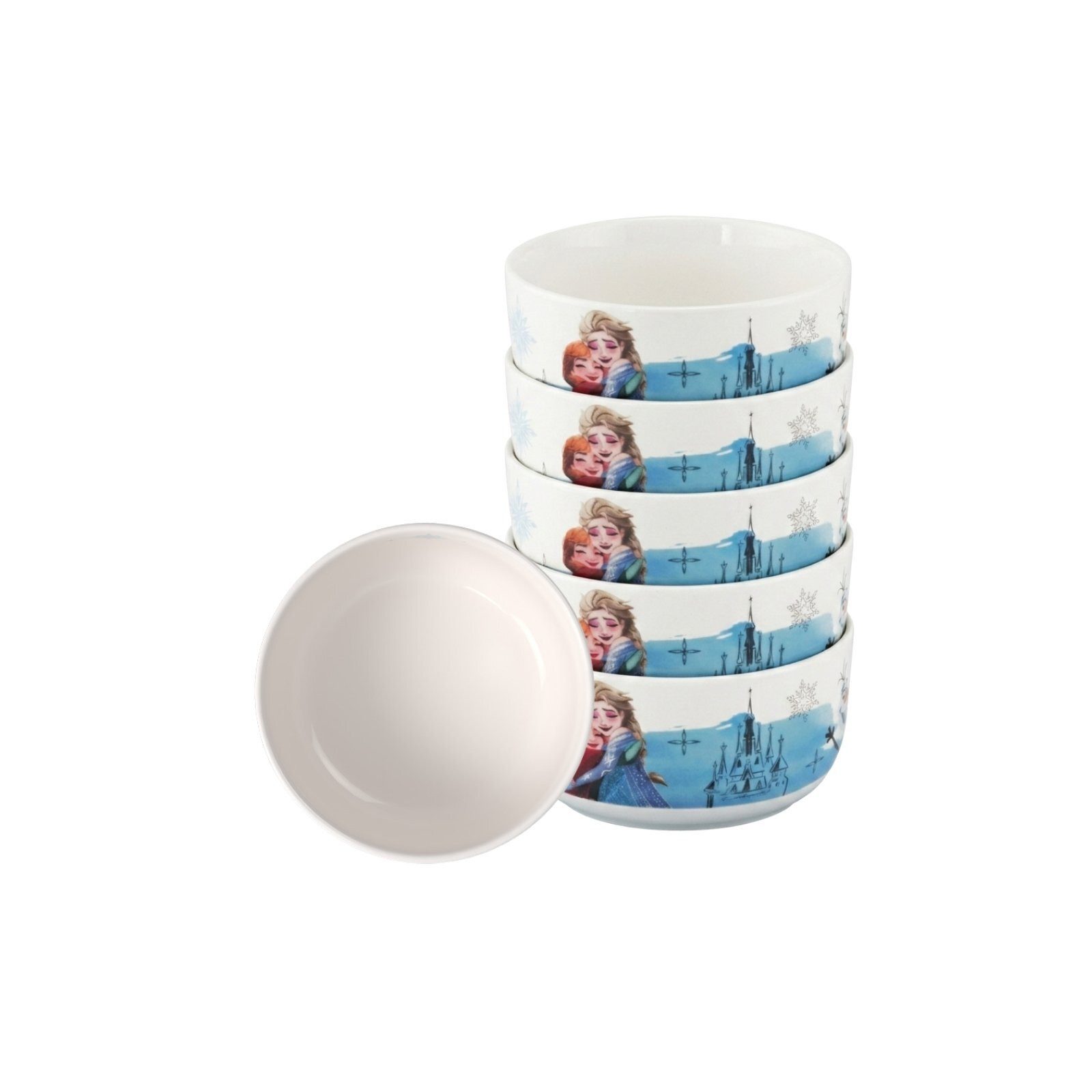 Villeroy & Boch Kinderschale Disney Frozen Müslischalen 440 ml 6er Set, Porzellan, (6x Schale, 6-tlg)