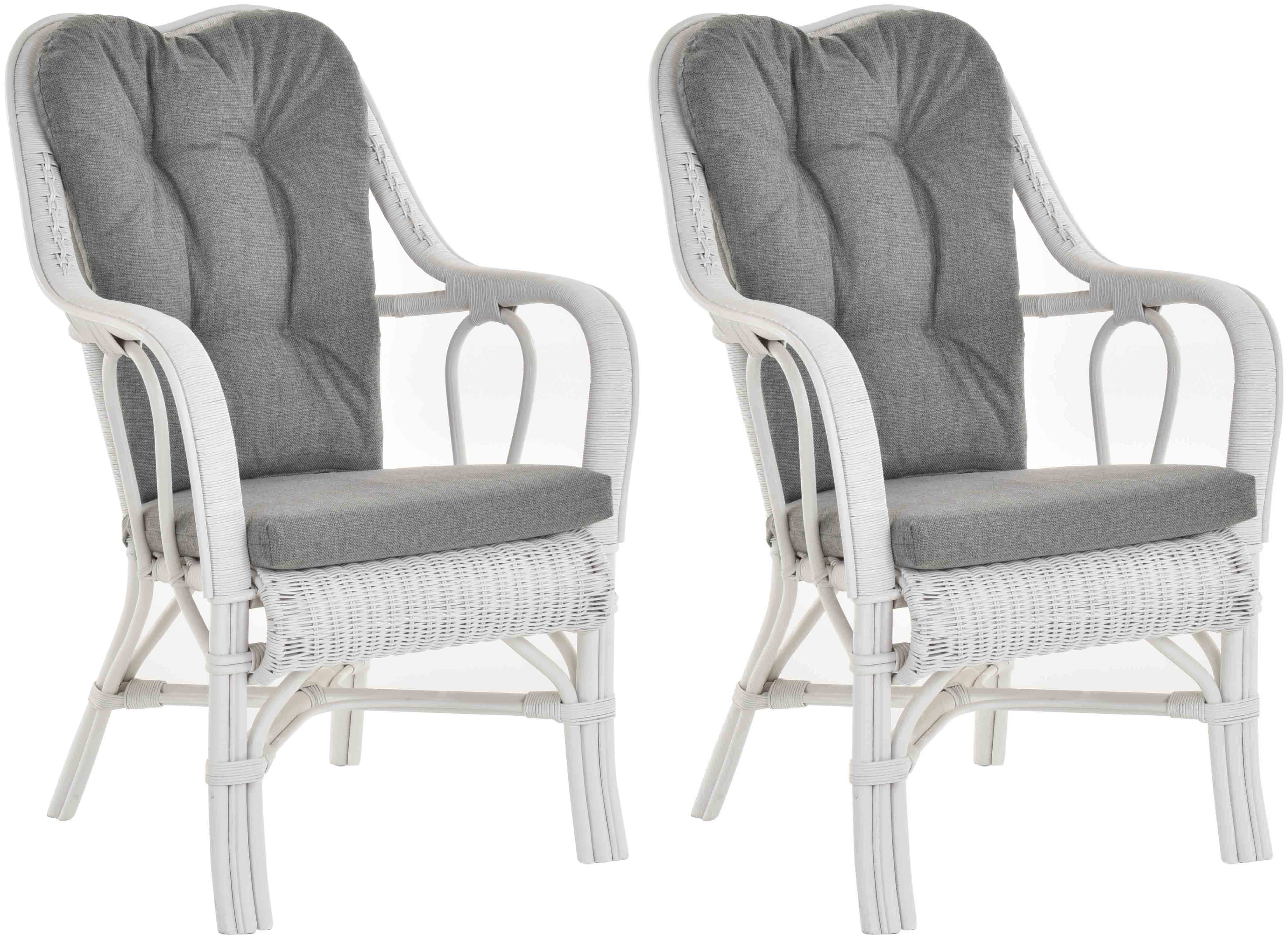 Krines Home Loungesessel Set/2 Rattan Wintergartensessel Harrison Wintergarten Rattansessel (2-St., 2er-Set), hohe Rückenlehne mit Armlehne