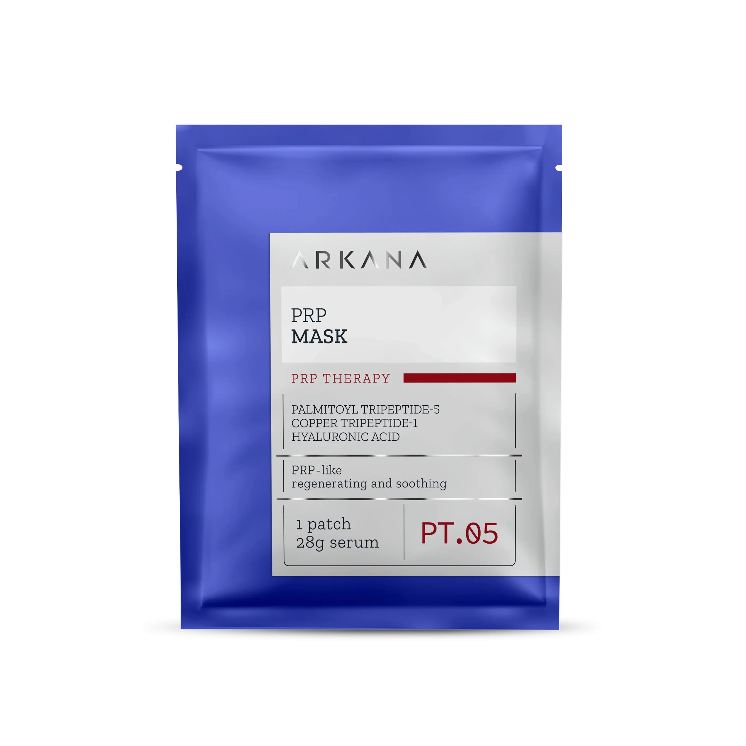 Arkana Gesichtsmaske PRP Mask, 1-tlg., Mit GHK-Cu Kupferpeptid, Peptiden und Hyaluronsäure