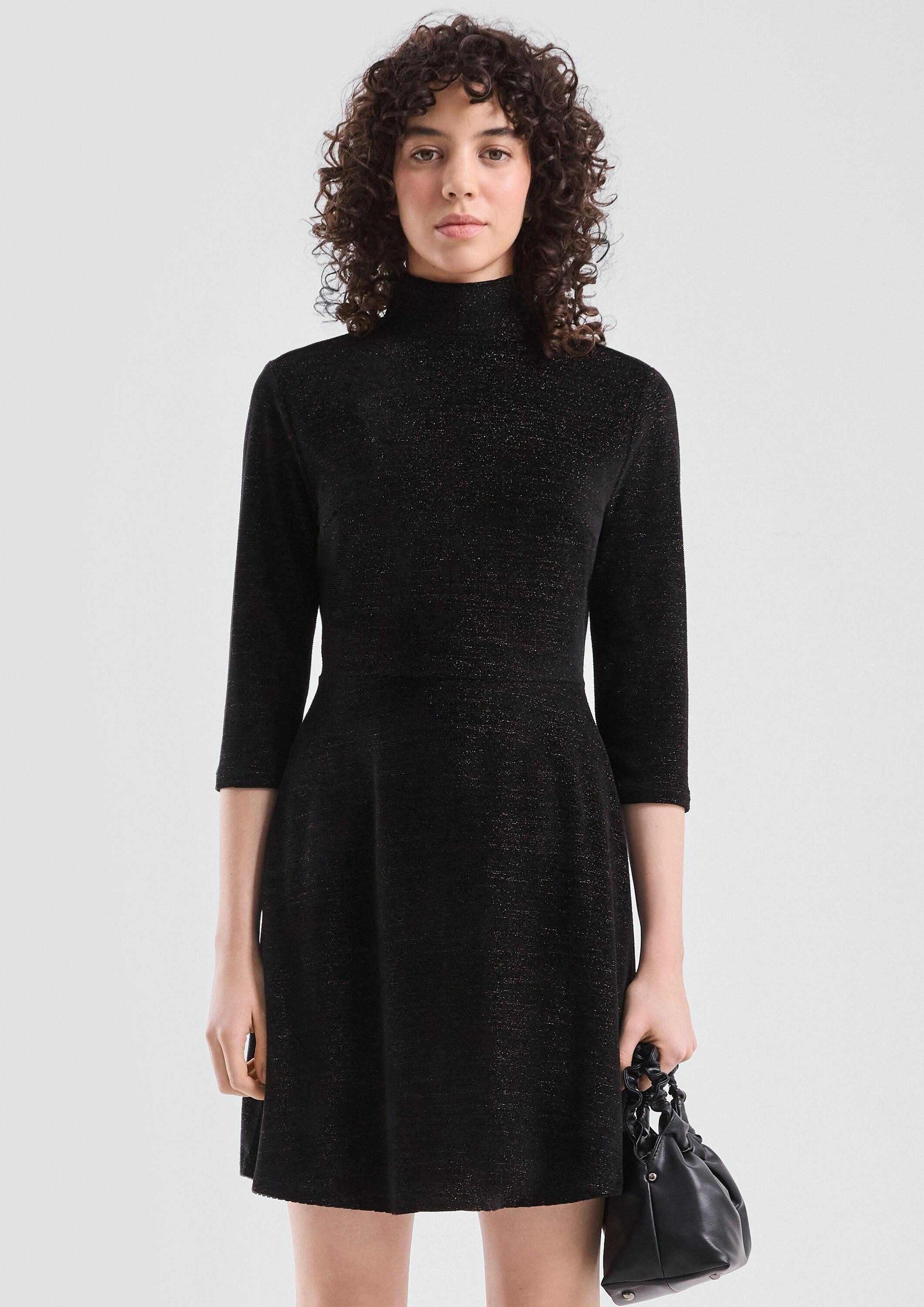 QS Minikleid Kleid Samtkleid mit Glitzer