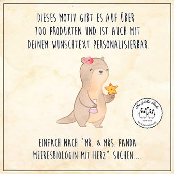Mr. & Mrs. Panda Grußkarte Meeresbiologin Herz - Weiß - Geschenk, Naturwissenschaftlerin, Rente, Hochwertiger Karton