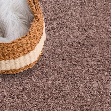 Hochflor-Teppich City Shaggy, Carpet City, rund, Höhe: 30 mm, Teppich Einfarbig Uni, besonders flauschig-weich