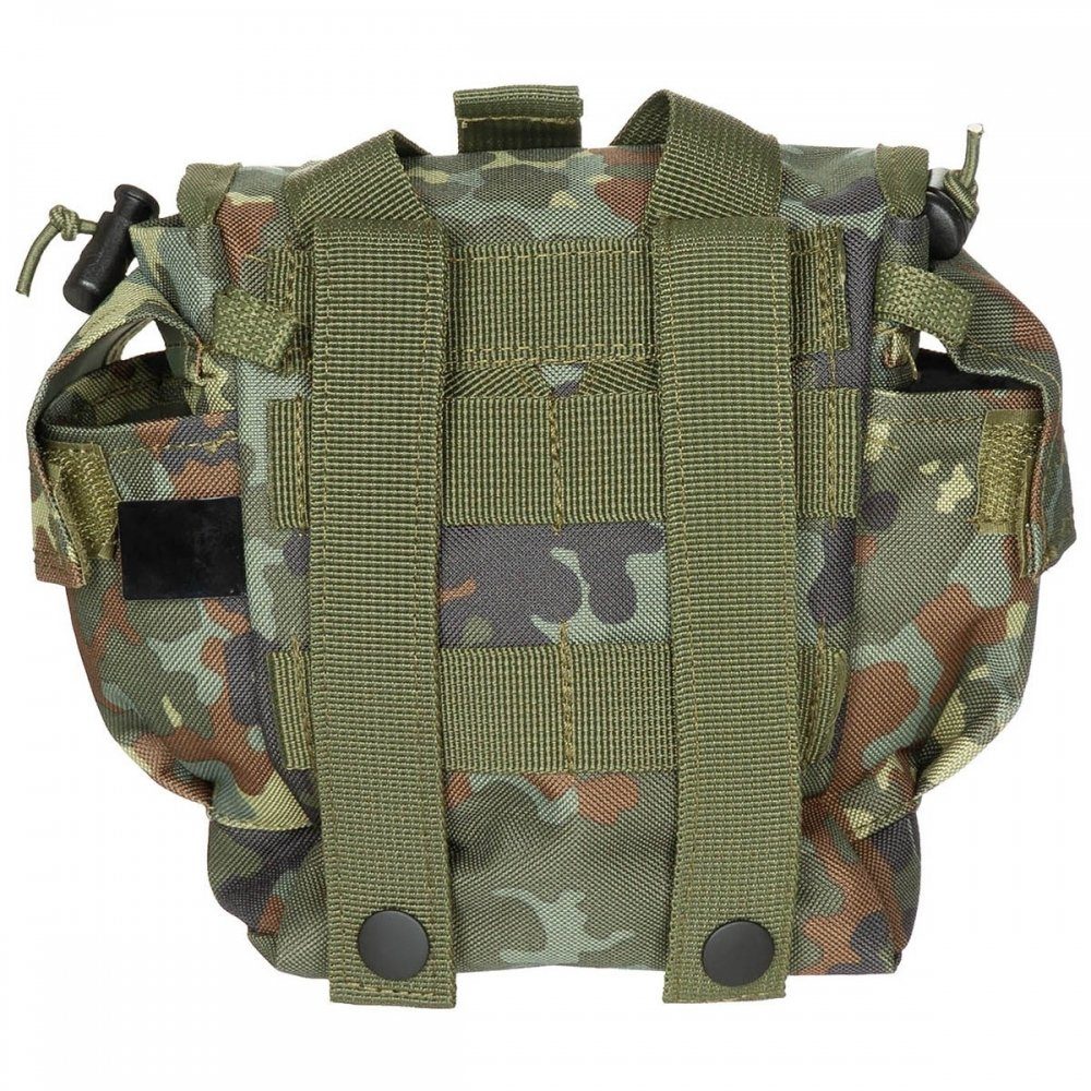 "Molle", Molle-Befestigungsschlaufen (Packung), Tasche Trinkflaschen flecktarn MFH Gürteltasche