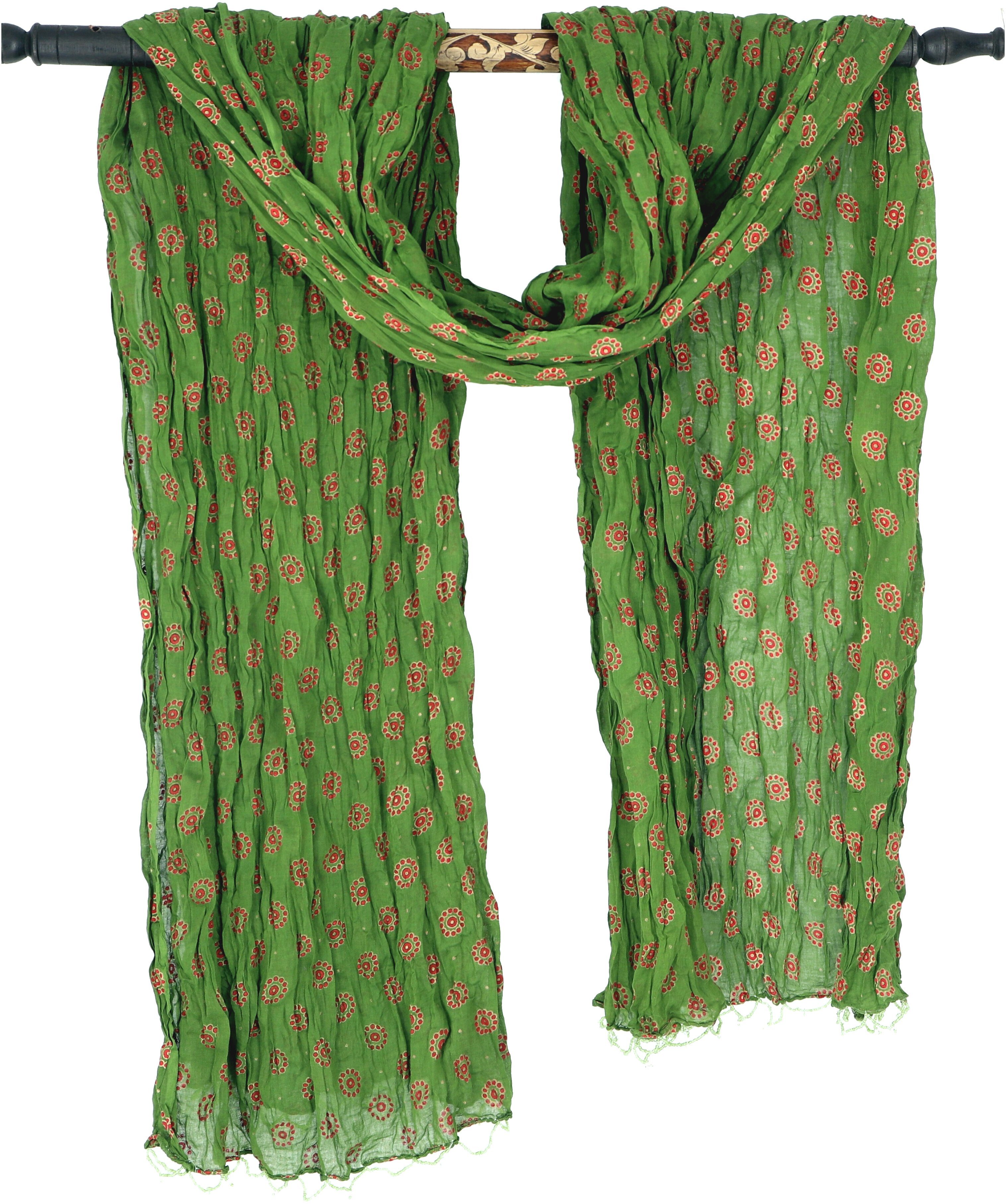 Baumwolltuch, Indisches Sarong mit.. leichter Guru-Shop Schal grün