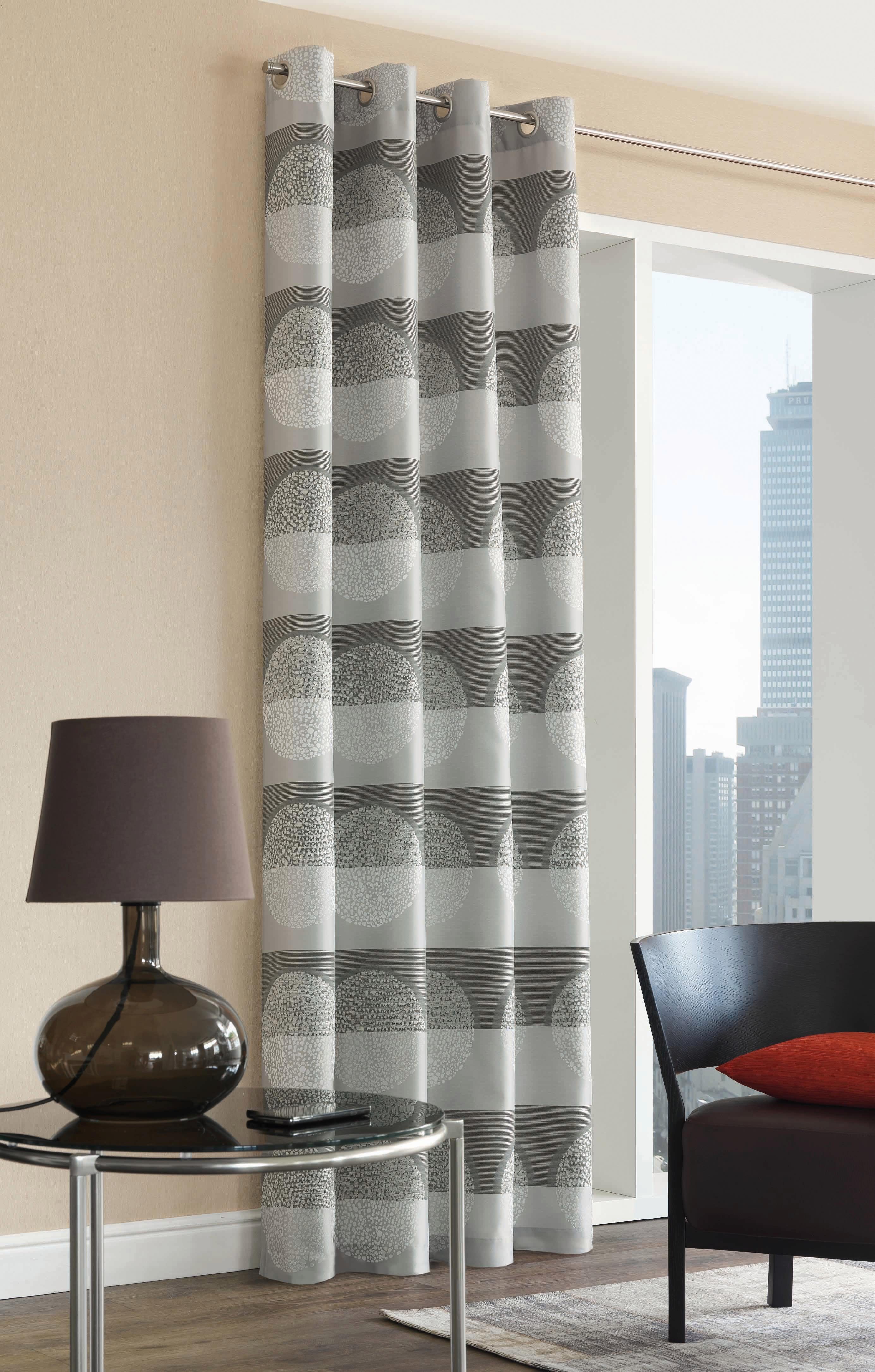 Ösen Lounge, St), grau/anthrazit you!, for Vorhang Neutex blickdicht, 245x146 HxB: (1 Jacquard,