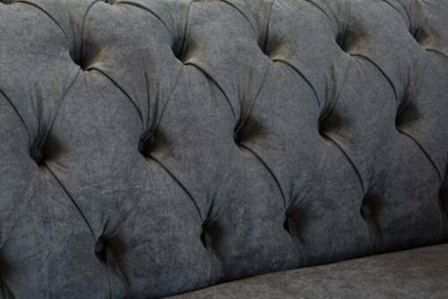 Sitzer Couchen Couch Samt Cheserfield Chesterfield-Sofa, Designer Stoff Sofa JVmoebel 2