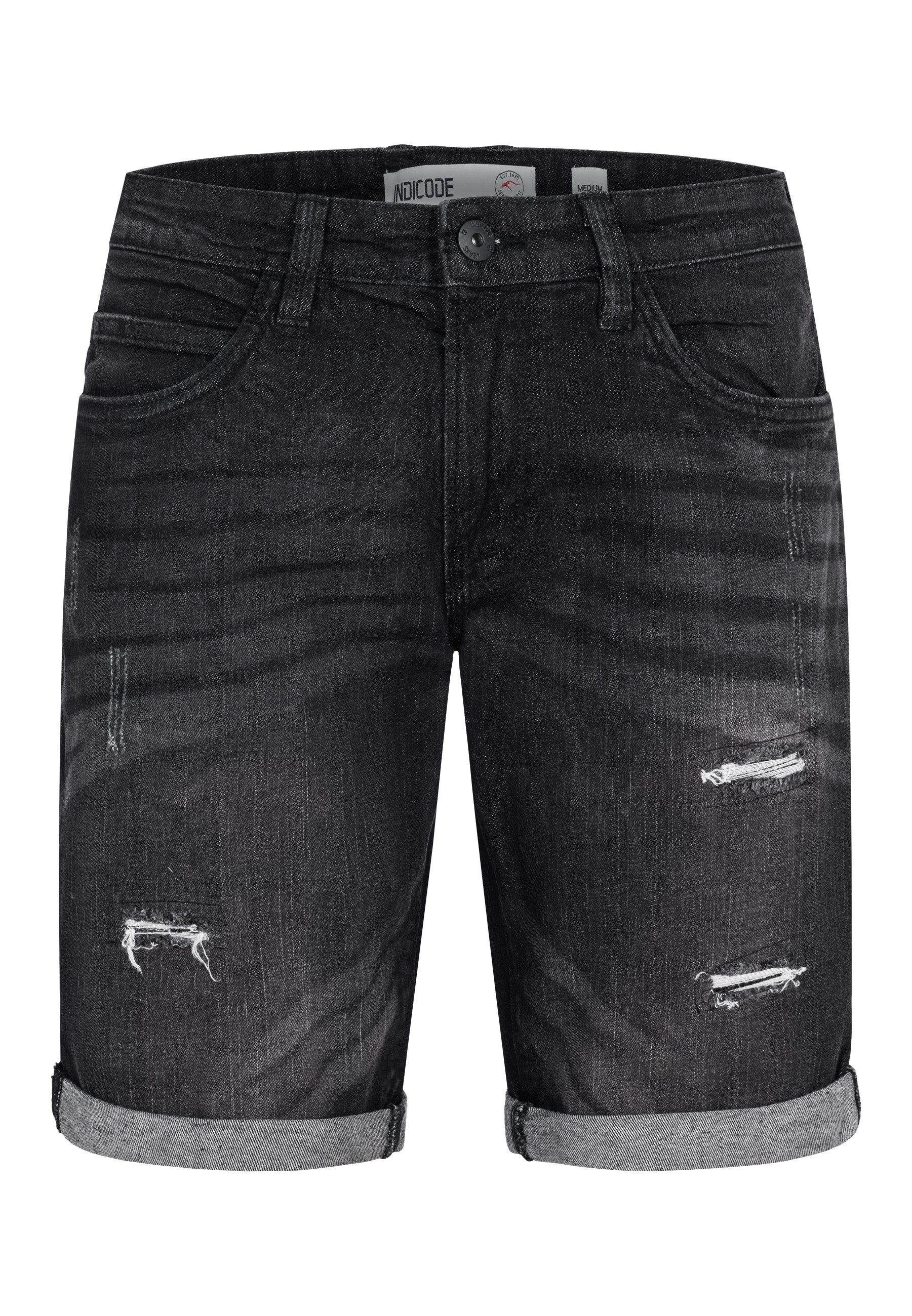 INDICODE Jeansshorts Herren Caden Jeans Shorts Herrenshorts mit 5 Taschen, Denimstyle – Bild 2 von 5