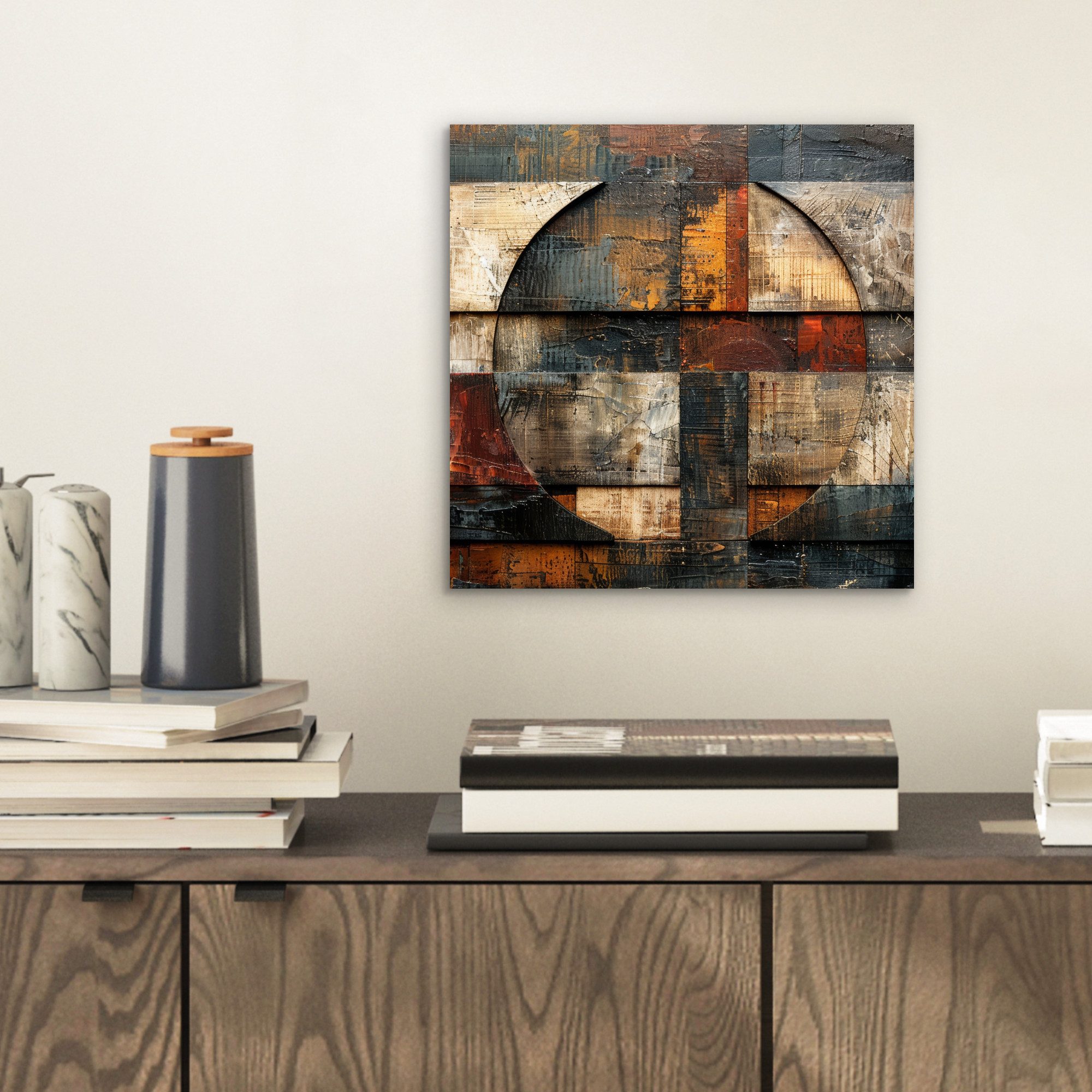 MuchoWow Metallbild Kunst - Braun - günstig online kaufen