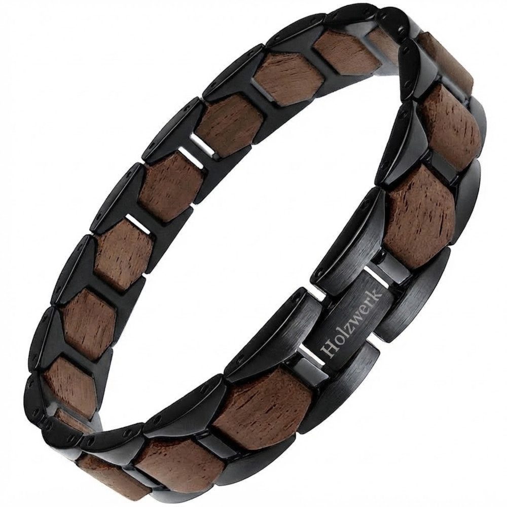 Holzwerk Armband Designer Holz Armband, Armkette Gliederarmband, Holz Unikate inkl. Armbandkürzer, ideal als Geschenk