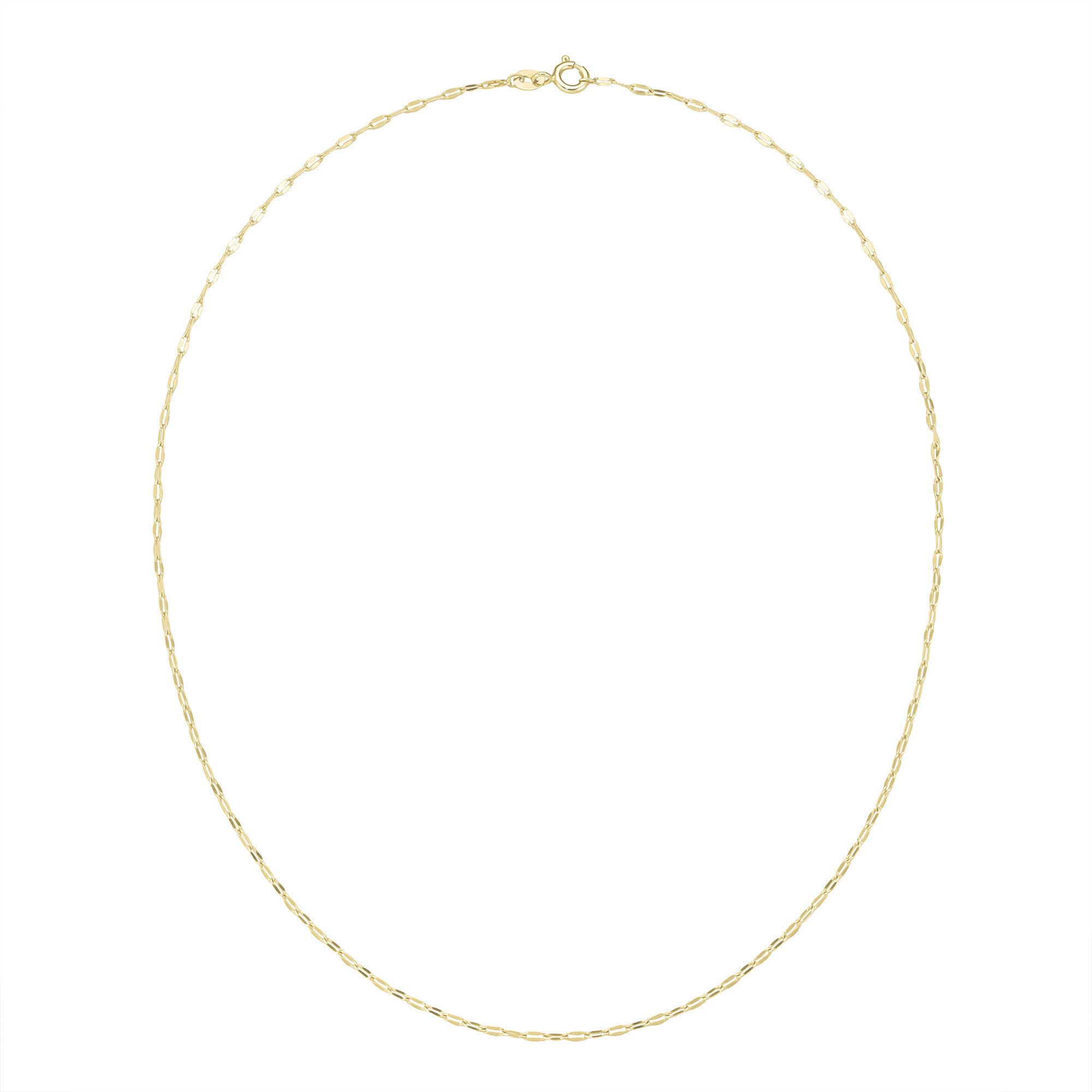 Goldkette fantasieförmig mit diamantierten Gliedern, Gold 375