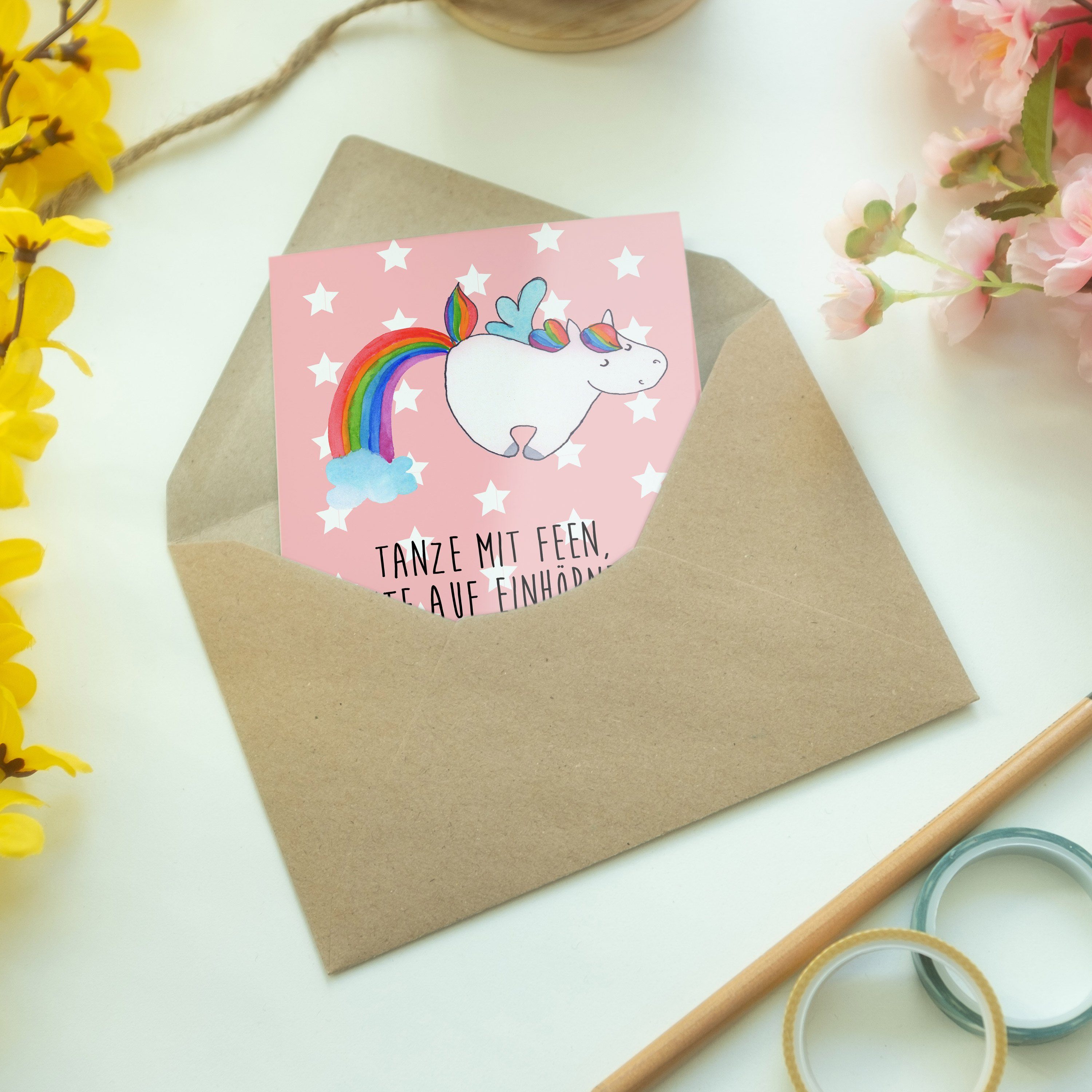 K Panda Mrs. Rot Mr. Einhorn Geschenk, Erwachsenwerden, & Pastell - Unicorn, Grußkarte Pegasus -
