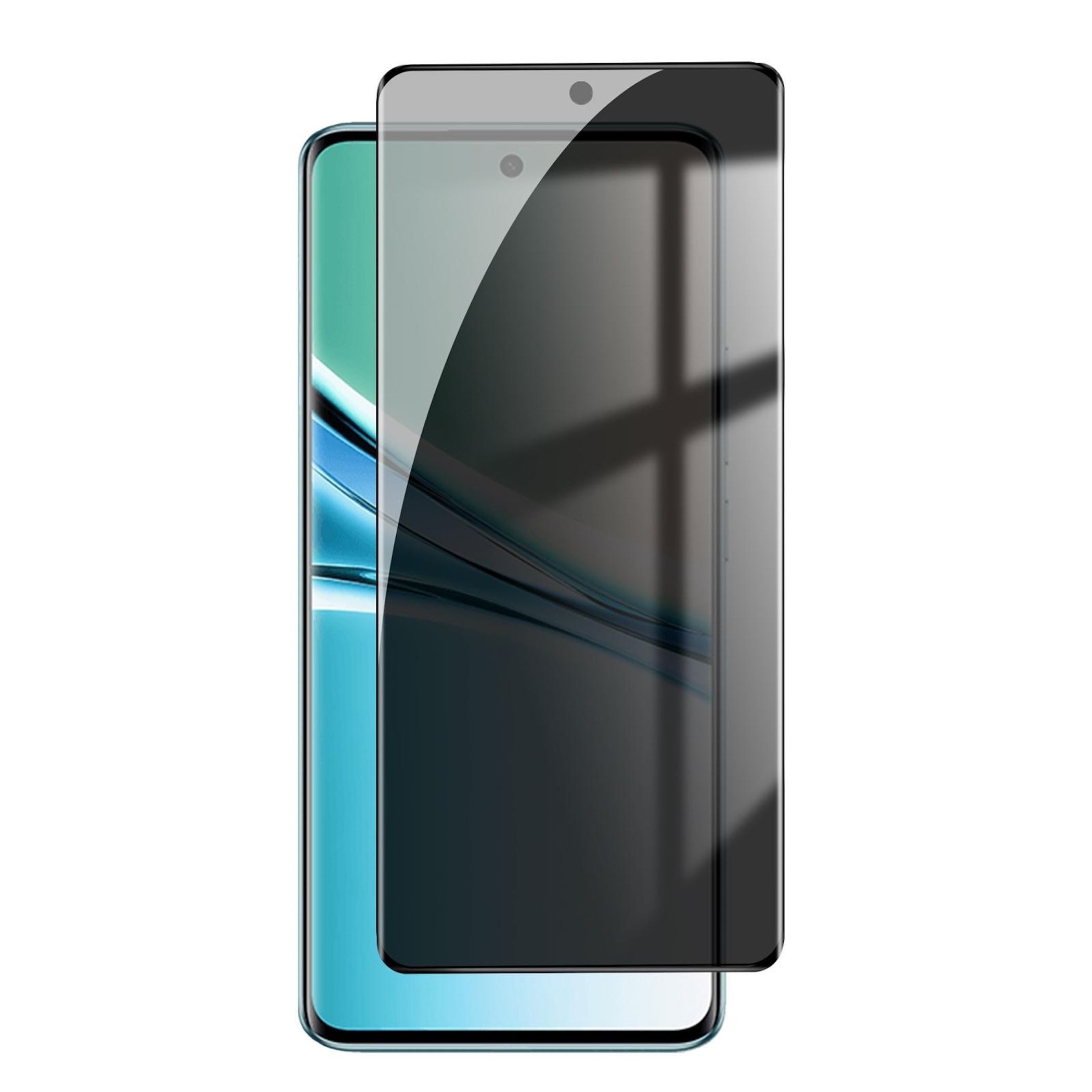 Wigento Handyhülle Für Xiaomi Redmi Note 15 5G 1x 3D Privacy Full Curved HD Schutzglas 9H, 3D Curved, Privacy, Schwarzrand