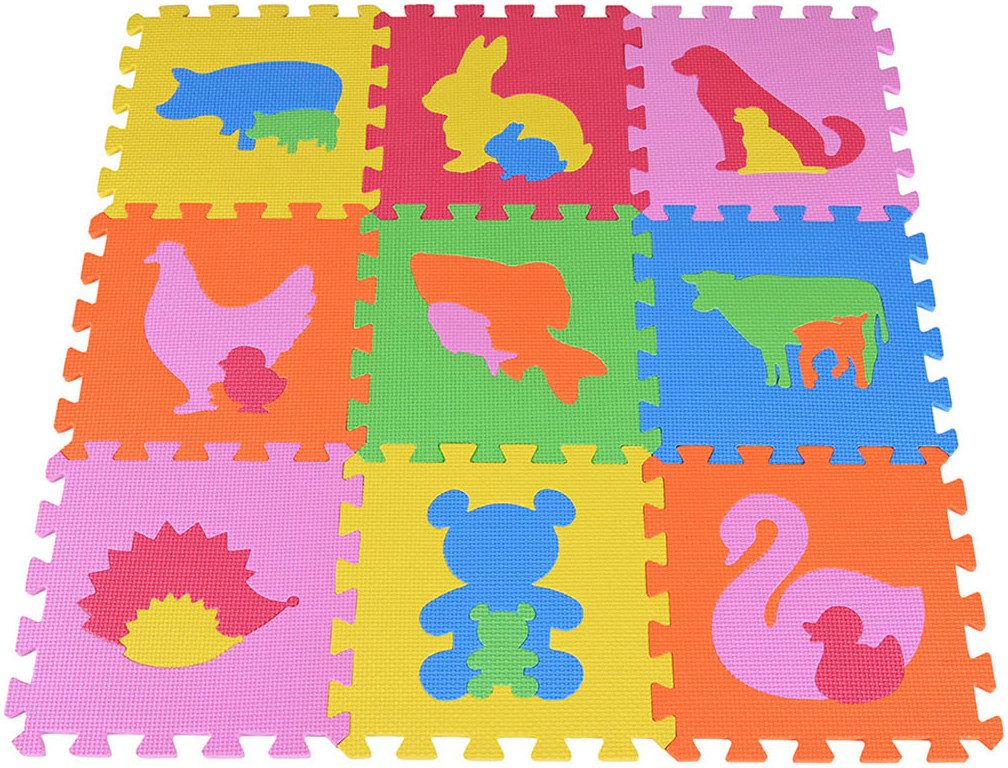 Knorrtoys® Puzzle Tiere, 9 Puzzleteile, Puzzlematte, Bodenpuzzle