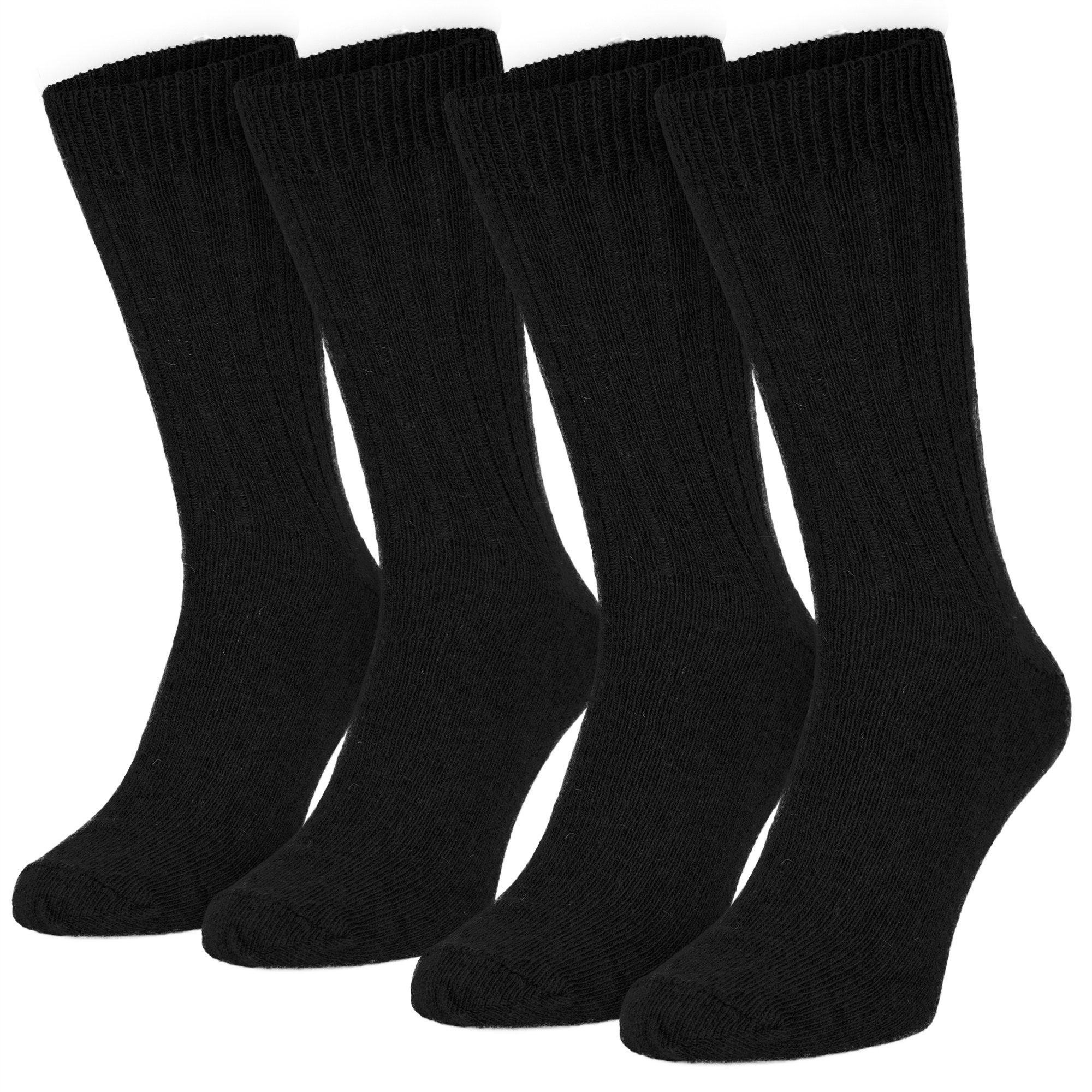 Black Snake Socken 2 Paar warme Socken aus Schafwolle mit Alpaka (2-Paar) schwarz