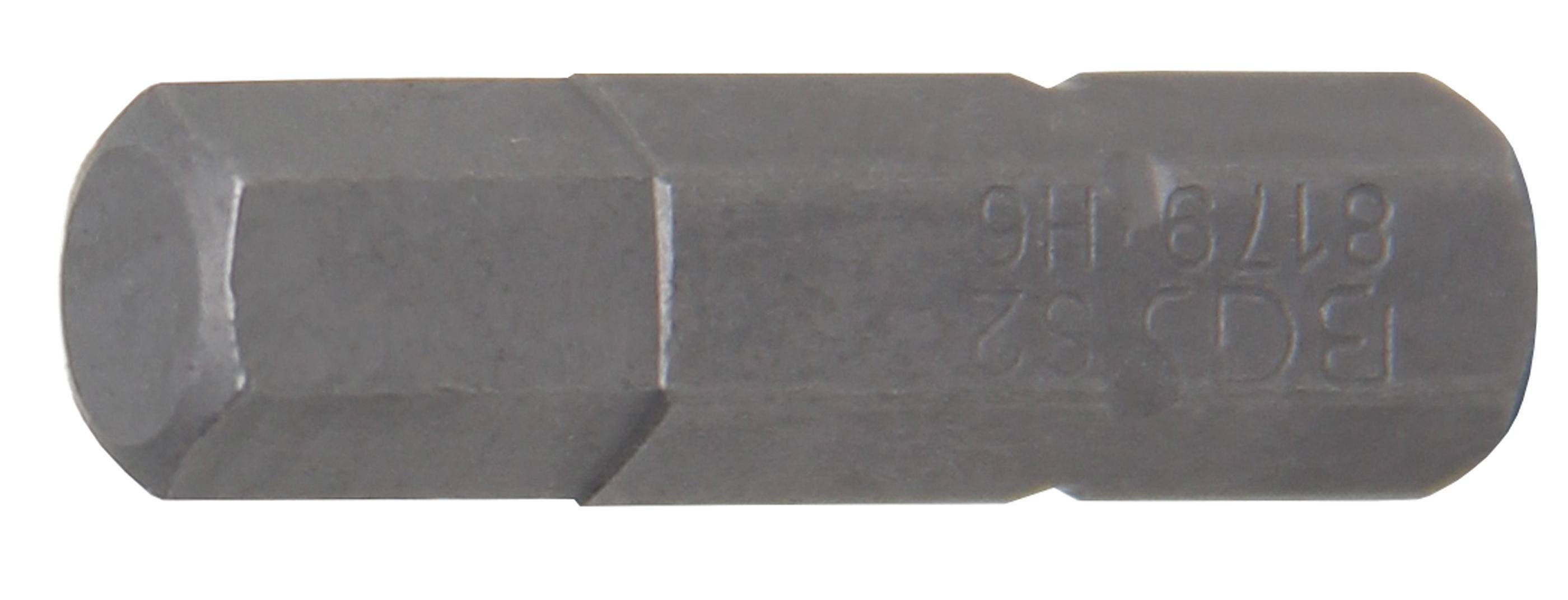 BGS technic Sechskant-Bit Bit, Antrieb Außensechskant 6,3 mm (1/4), Innensechskant 6 mm