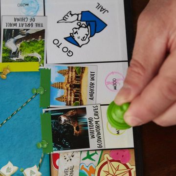 Hasbro Spiel, Gesellschaftsspiel Monopoly Reise um die Welt