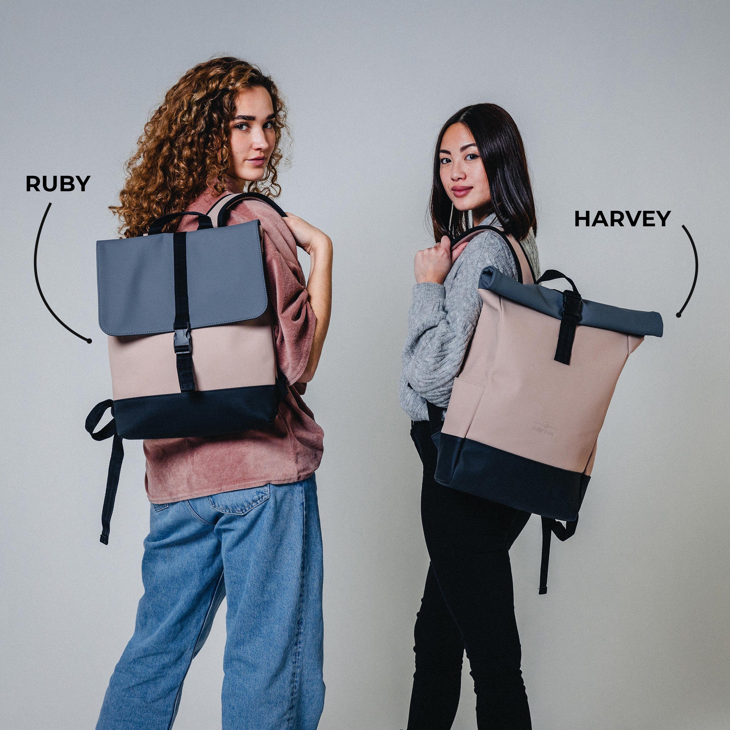 Johnny Urban Cityrucksack Harvey Medium, Rolltop Damen Herren, Laptop Fach (1-tlg), Wasserabweisend
