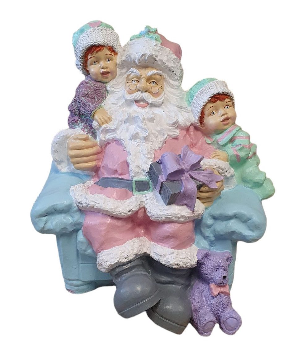 Figurendiscounter Gartenfigur Figur Weihnachtasmann Sessel, Polyresin 48 x 44 x