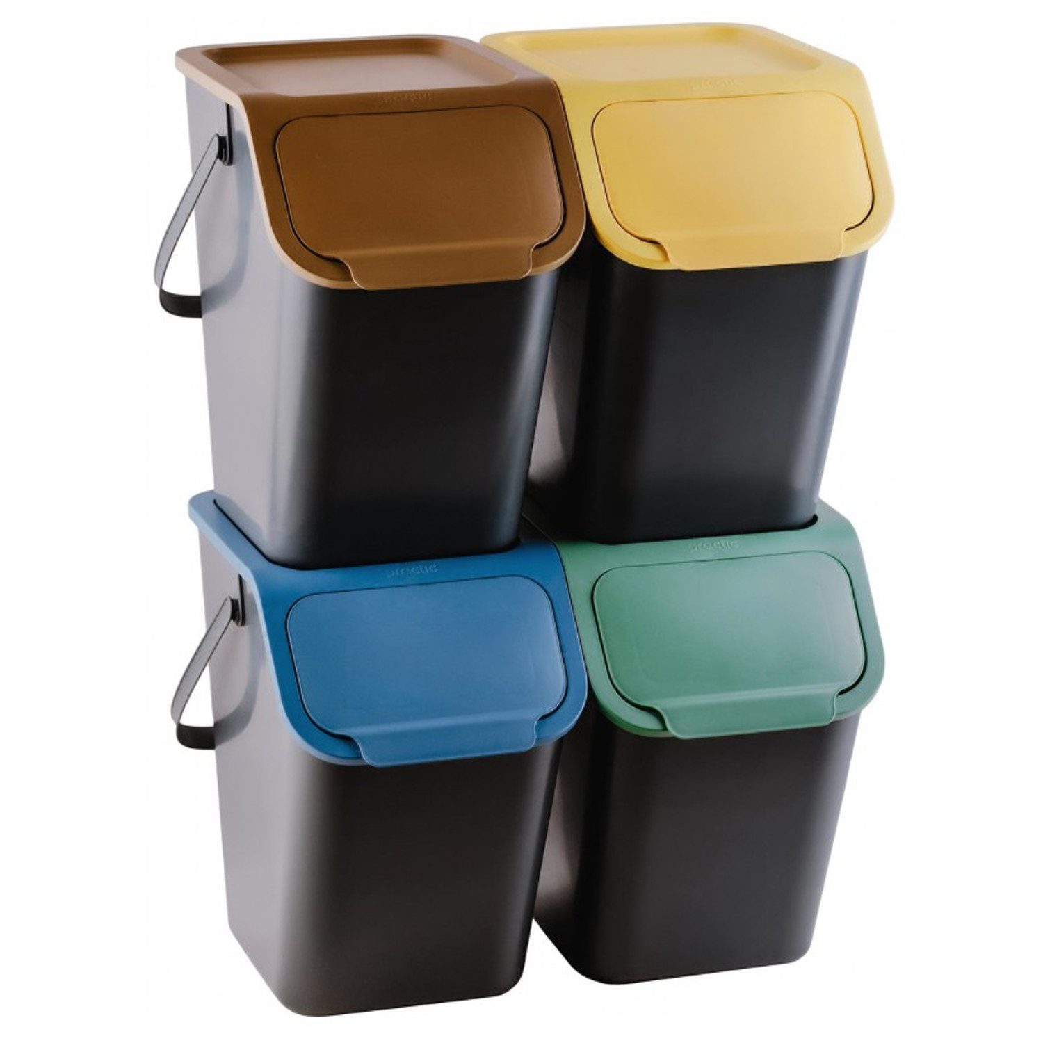Practic Mülltrennsystem, Satz Sortierbehälter 4x25 l Bini