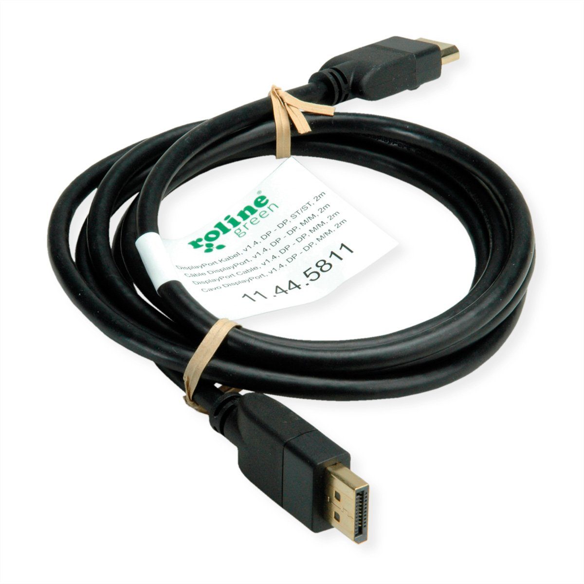 ROLINE GREEN DisplayPort Kabel, v1.4, DP ST - ST Audio- & Video-Kabel, DisplayPort Männlich (Stecker), DisplayPort Männlich (Stecker) (300.0 cm)