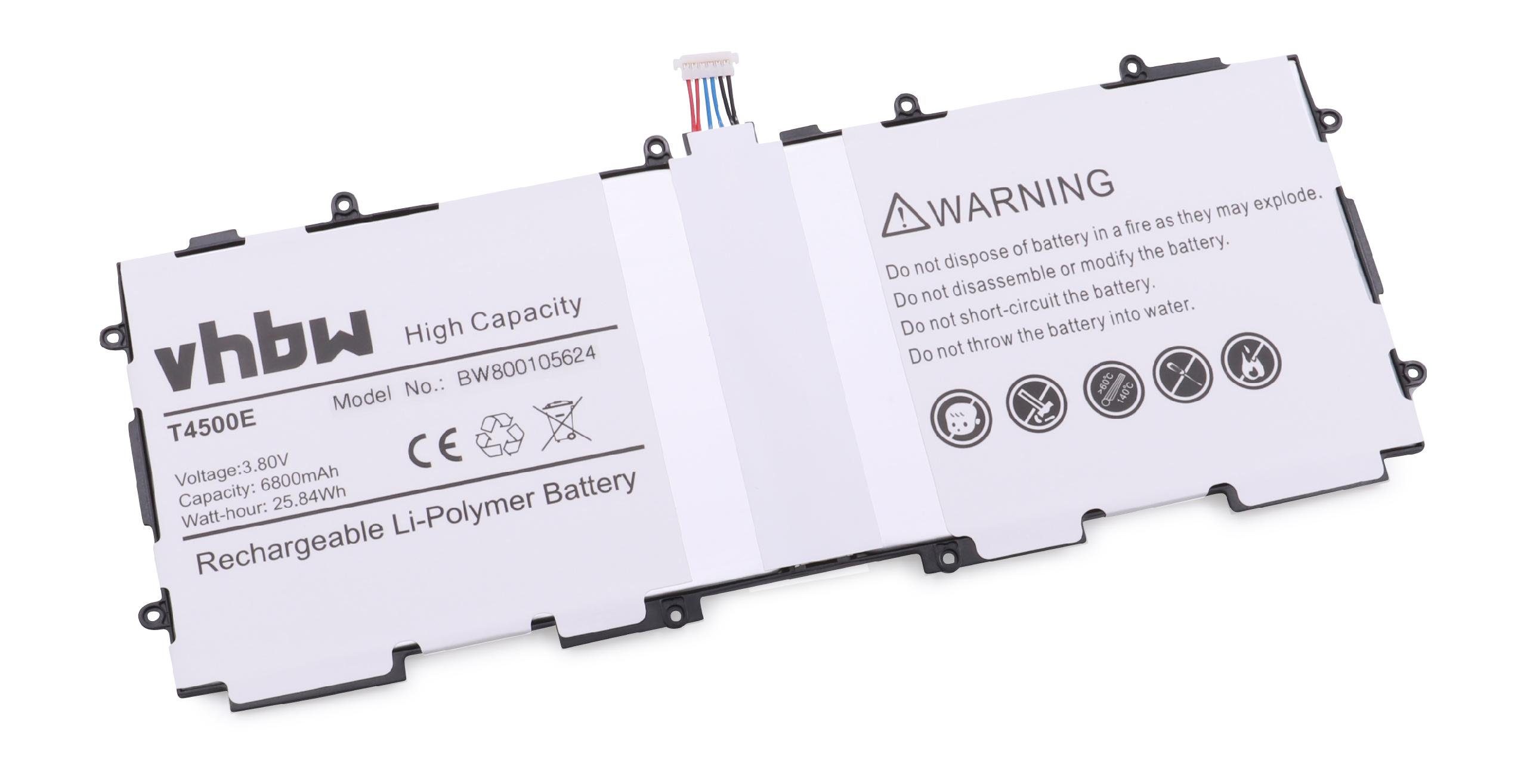3,8V, vhbw für Li-Polymer) Samsung (6800mAh, Ersatz mAh Tablet Tablet-Akku 6800 für AA1D625aS/7-B