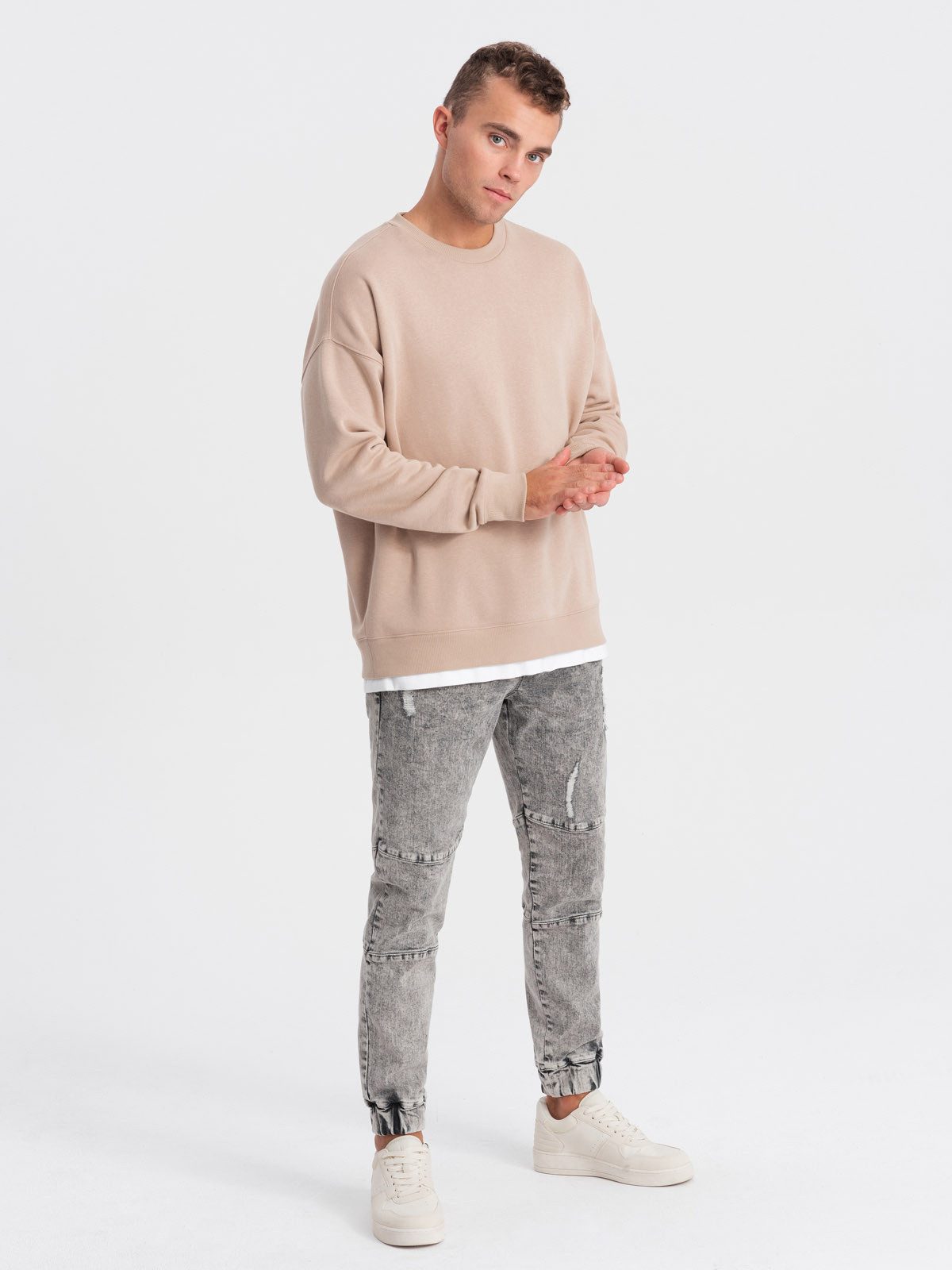 OMBRE Jeansjeggings Marmorierte Jogger Herrenhose mit günstig online kaufen