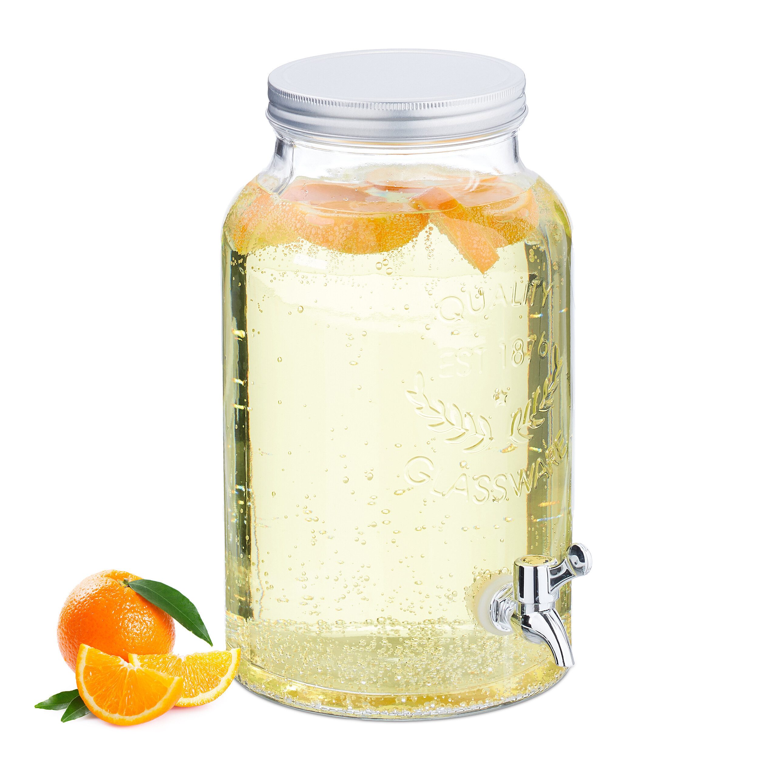 relaxdays Getränkespender 5 Liter Vintage Desig